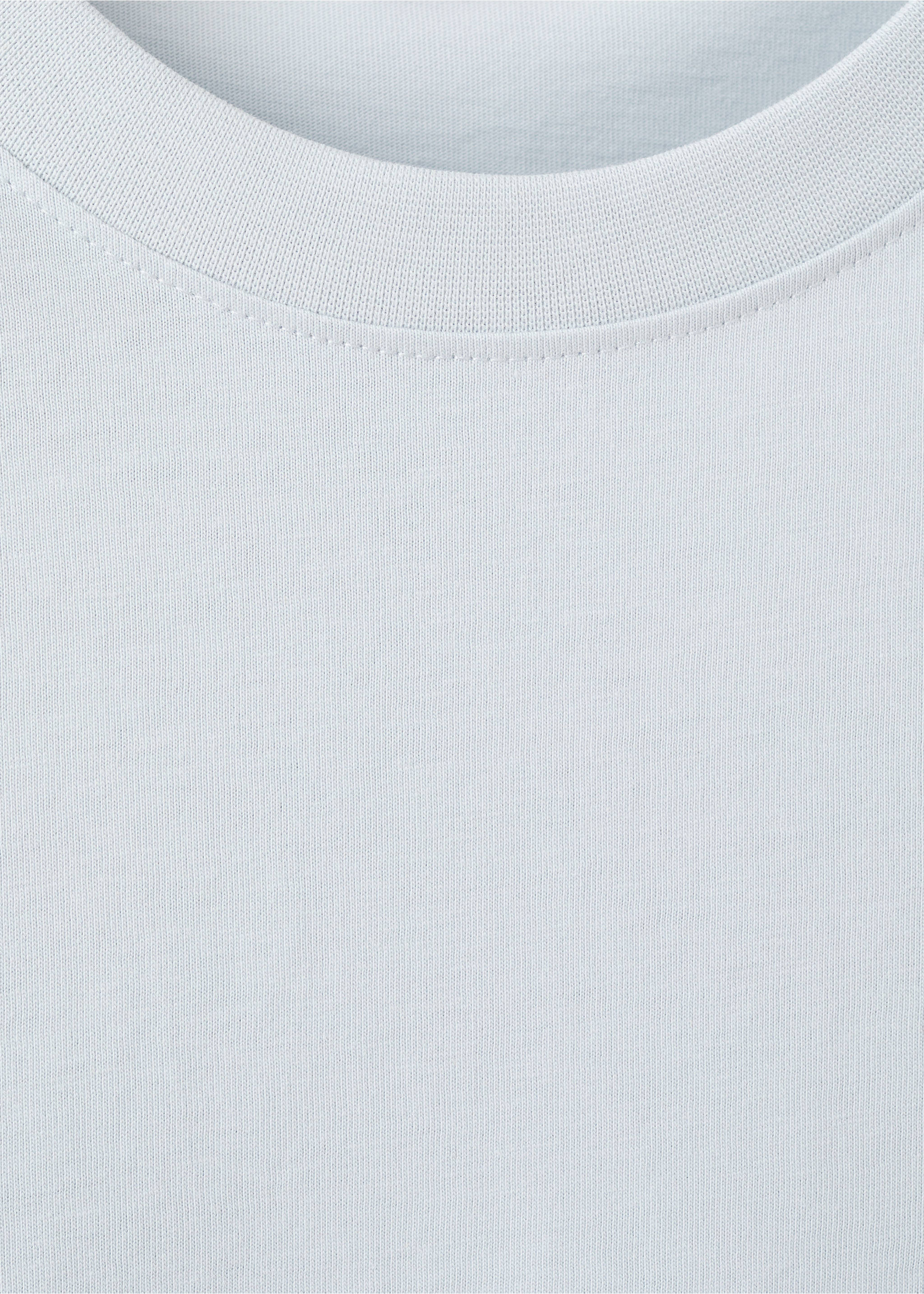100% cotton slim-fit t-shirt - Details of the article 8, Aqua Green. Ref: 37011432-00.