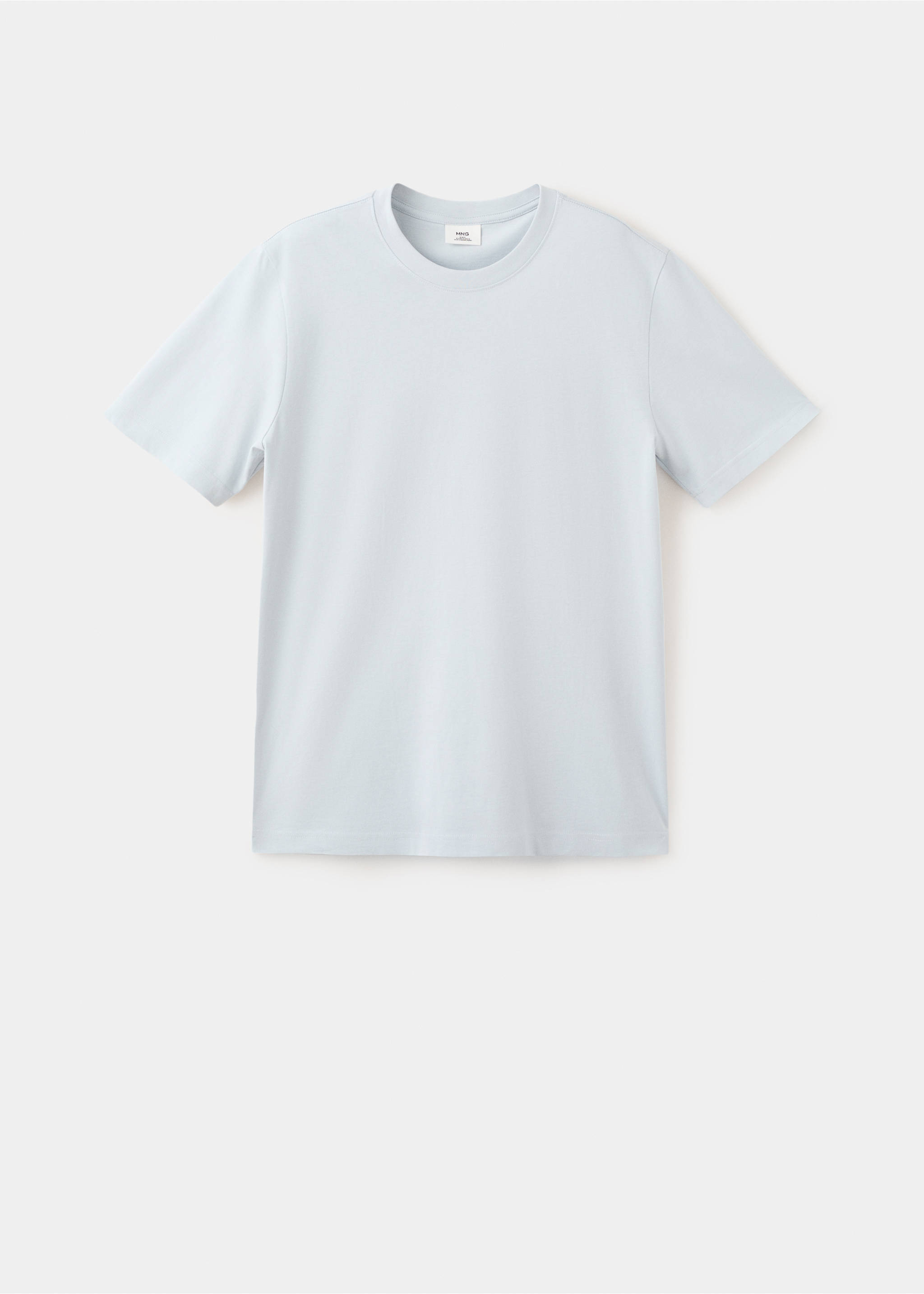 100% cotton slim-fit t-shirt - Article without model, Aqua Green. Ref: 37011432-00.