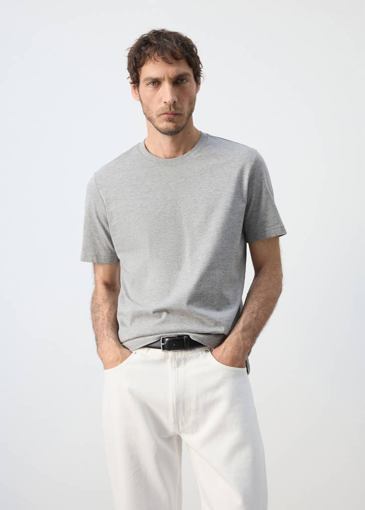 Slim fit T-shirt 180gsm — Dark Heather Grey