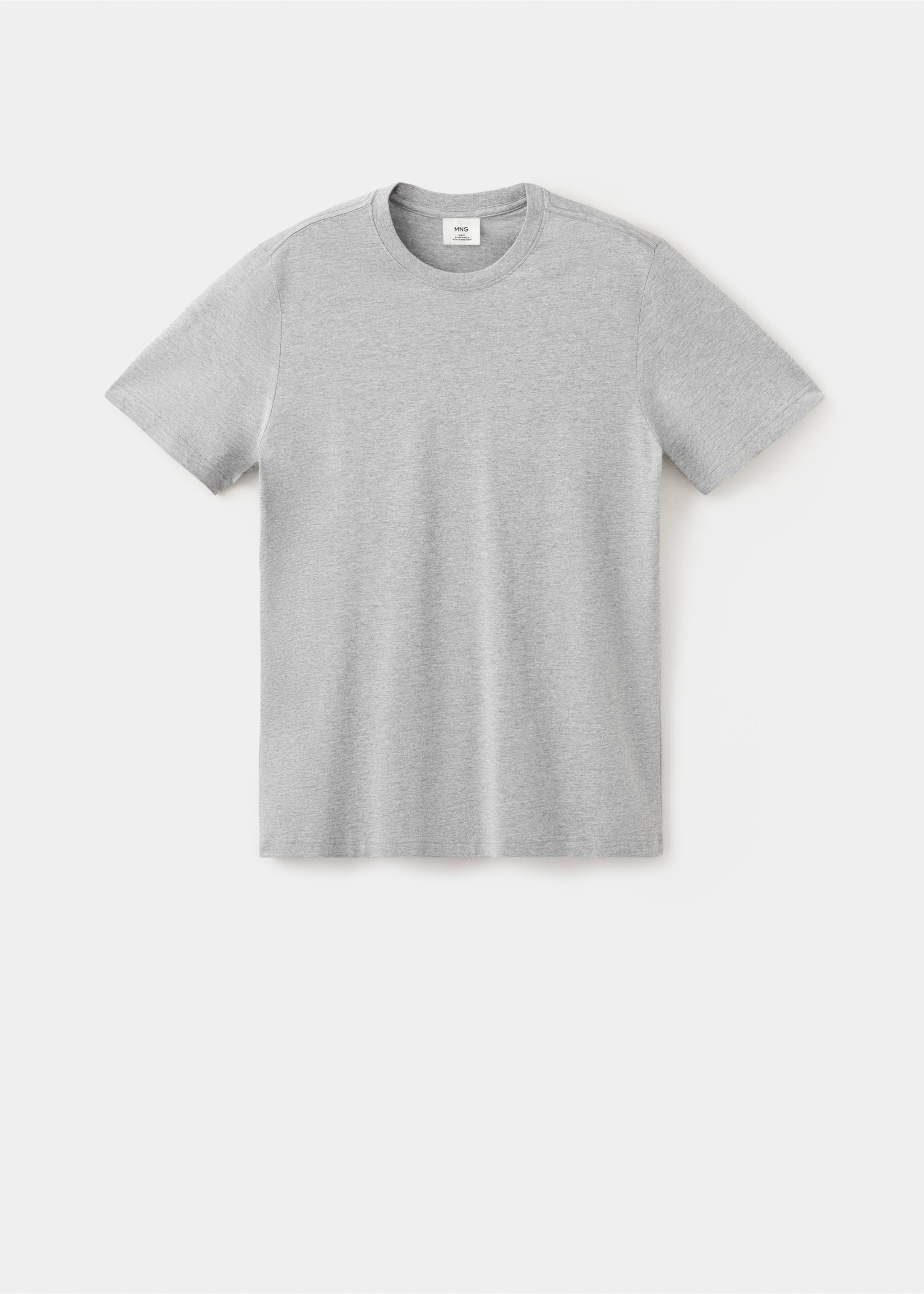 Camiseta slim fit 100% algodón - Artículo sin modelo, Gris oscuro vigoré. Ref: 37011432-00.