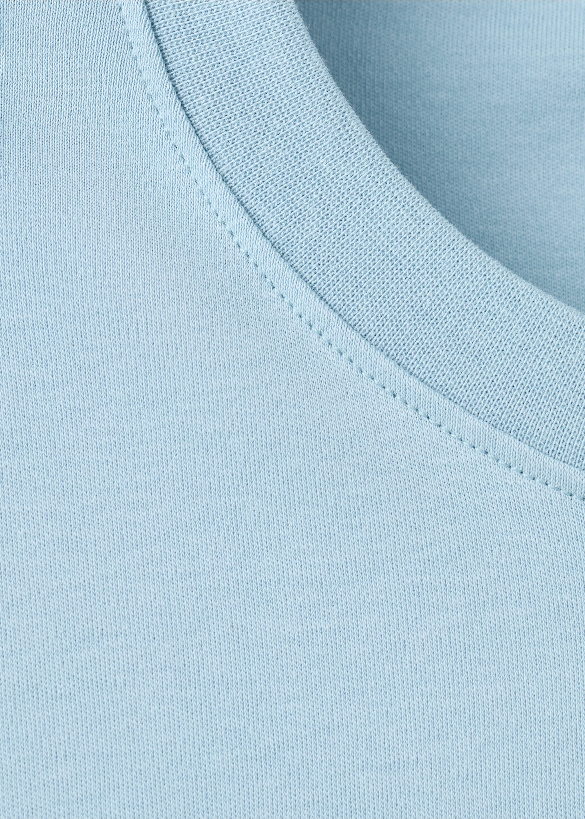 Regular fit T-shirt 200gsm - Details of the article 8, Aqua Green. Ref: 37011433-00.