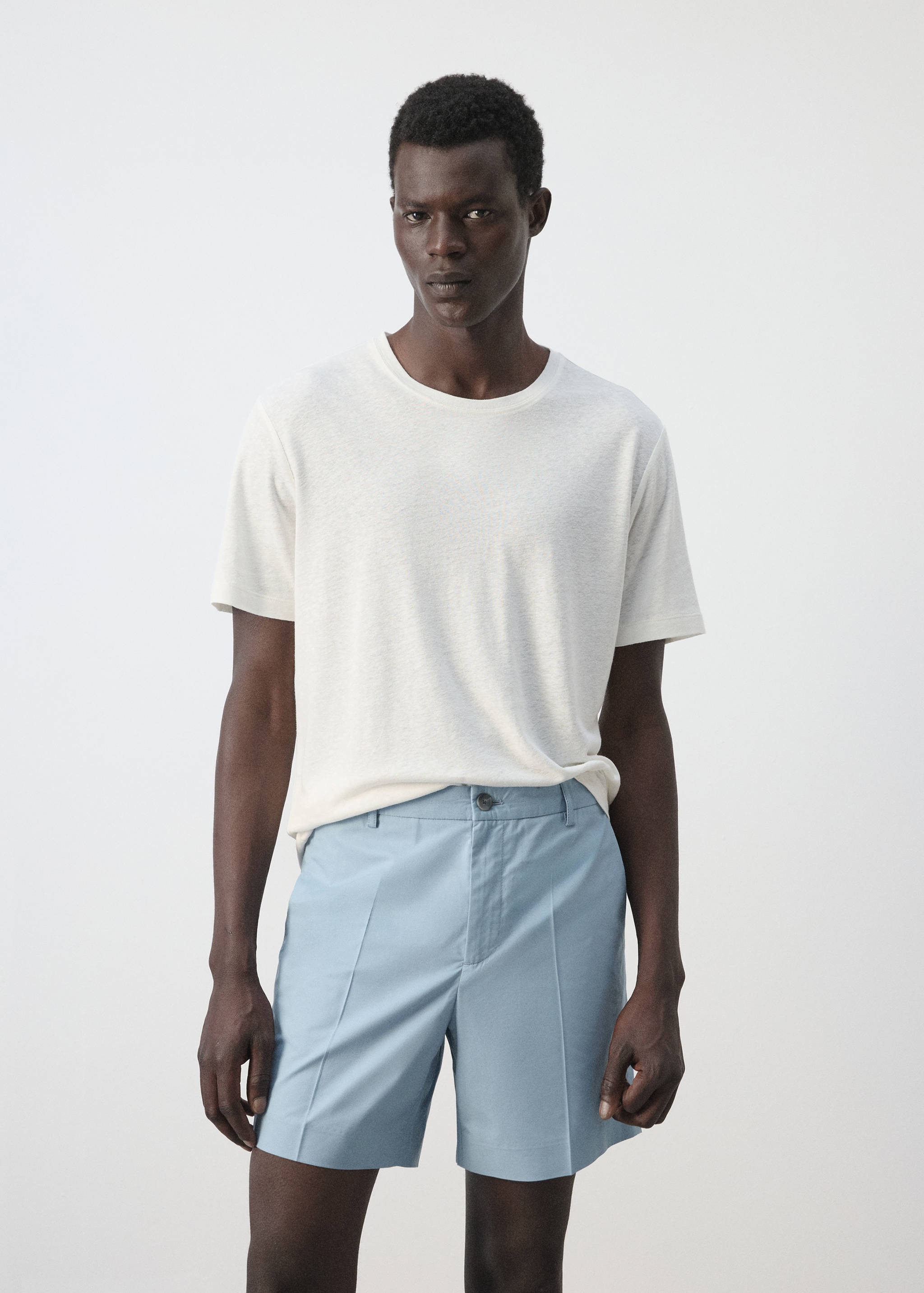 Knitted linen T-shirt - Medium plane