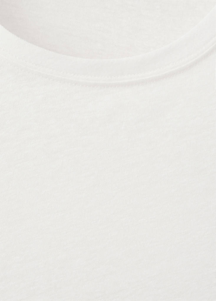 Linen blend slim fit T-shirt — White