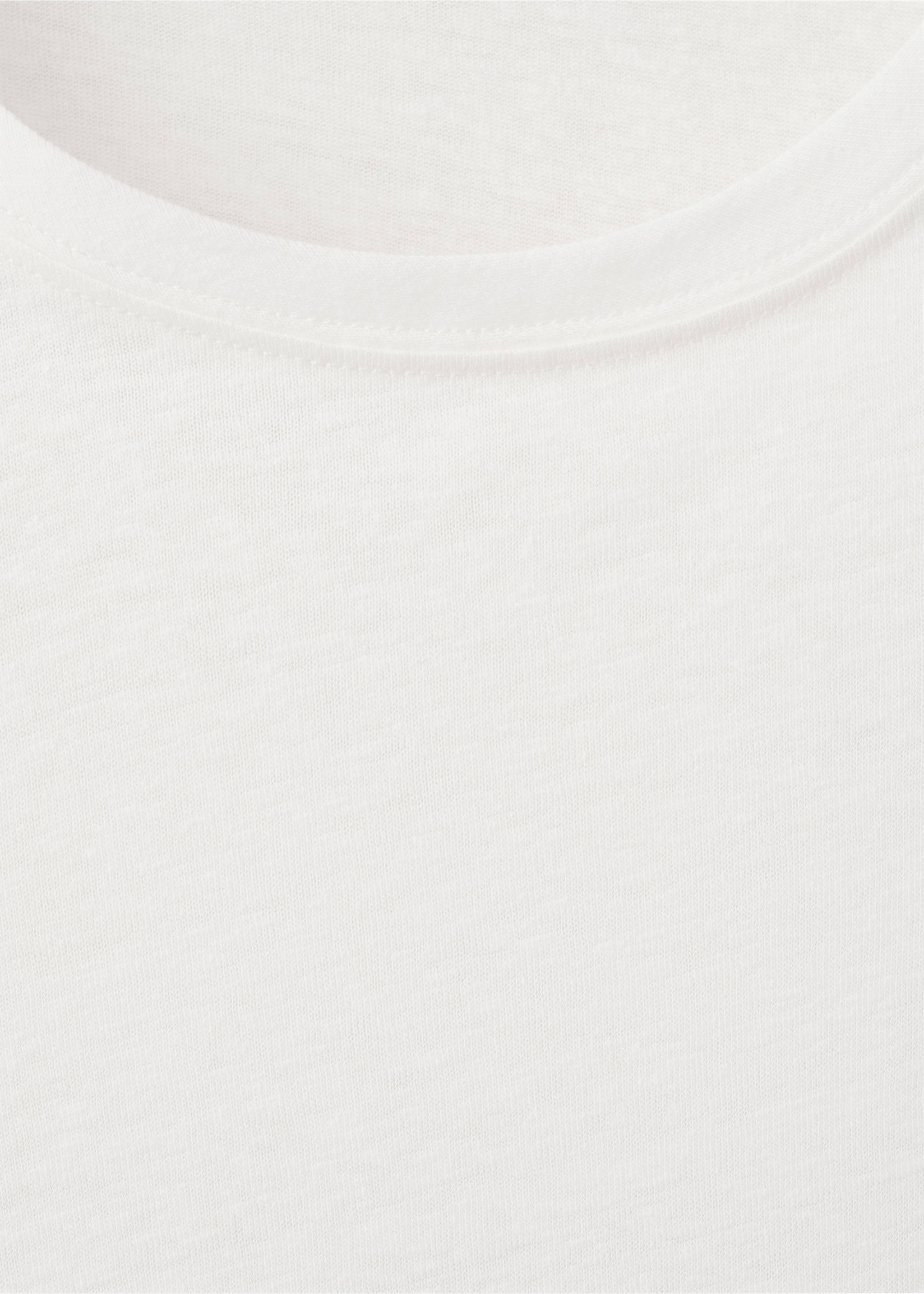 T-shirt maille lin - Détail de l'article 8, Blanc. Ref: 37011435-00.