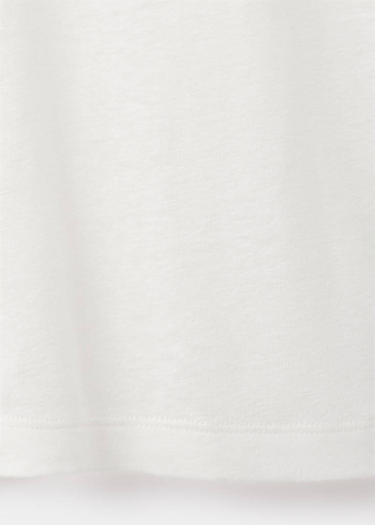 Linen blend slim fit T-shirt — White