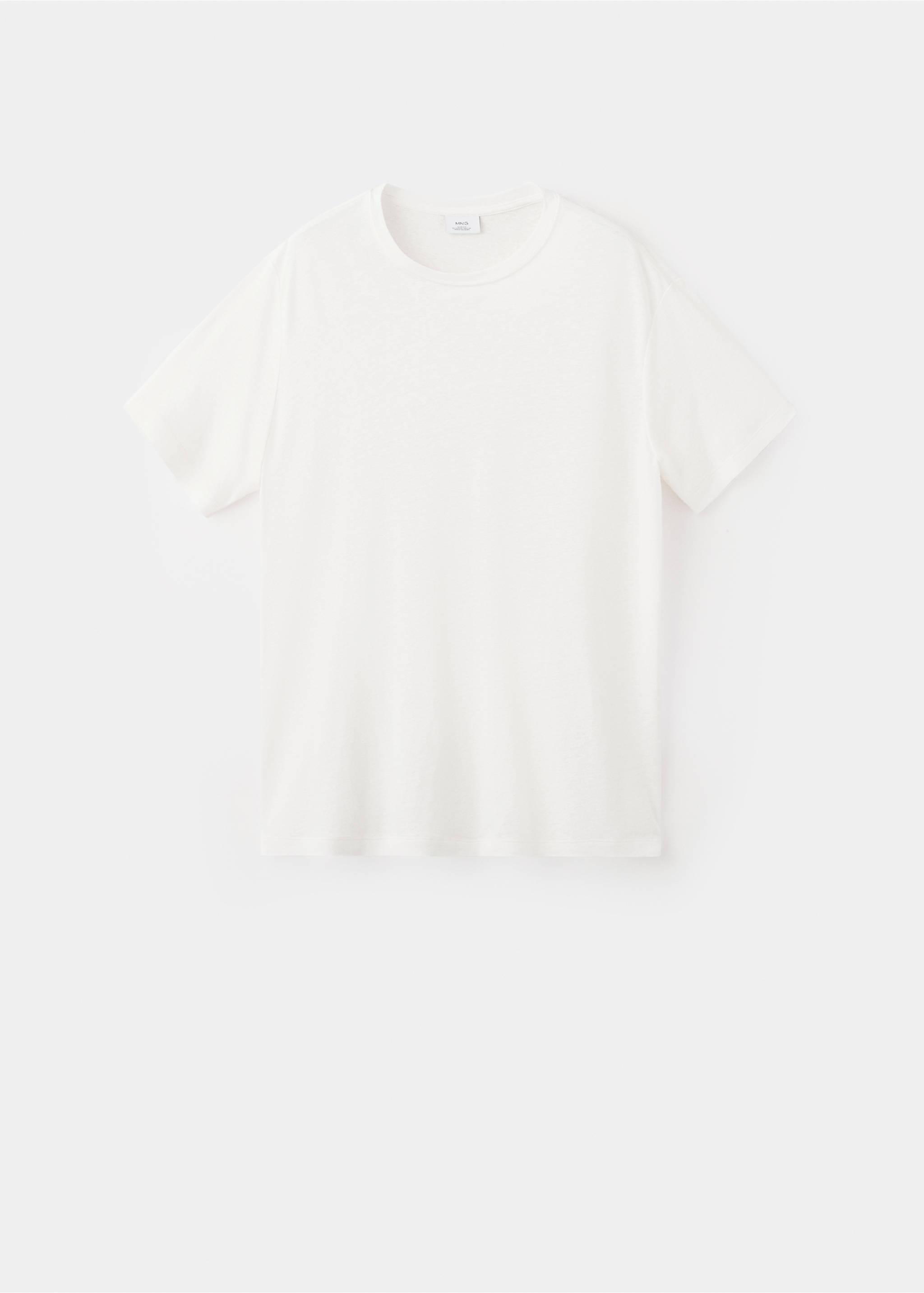 T-shirt maille lin - Article sans modèle, Blanc. Ref: 37011435-00.