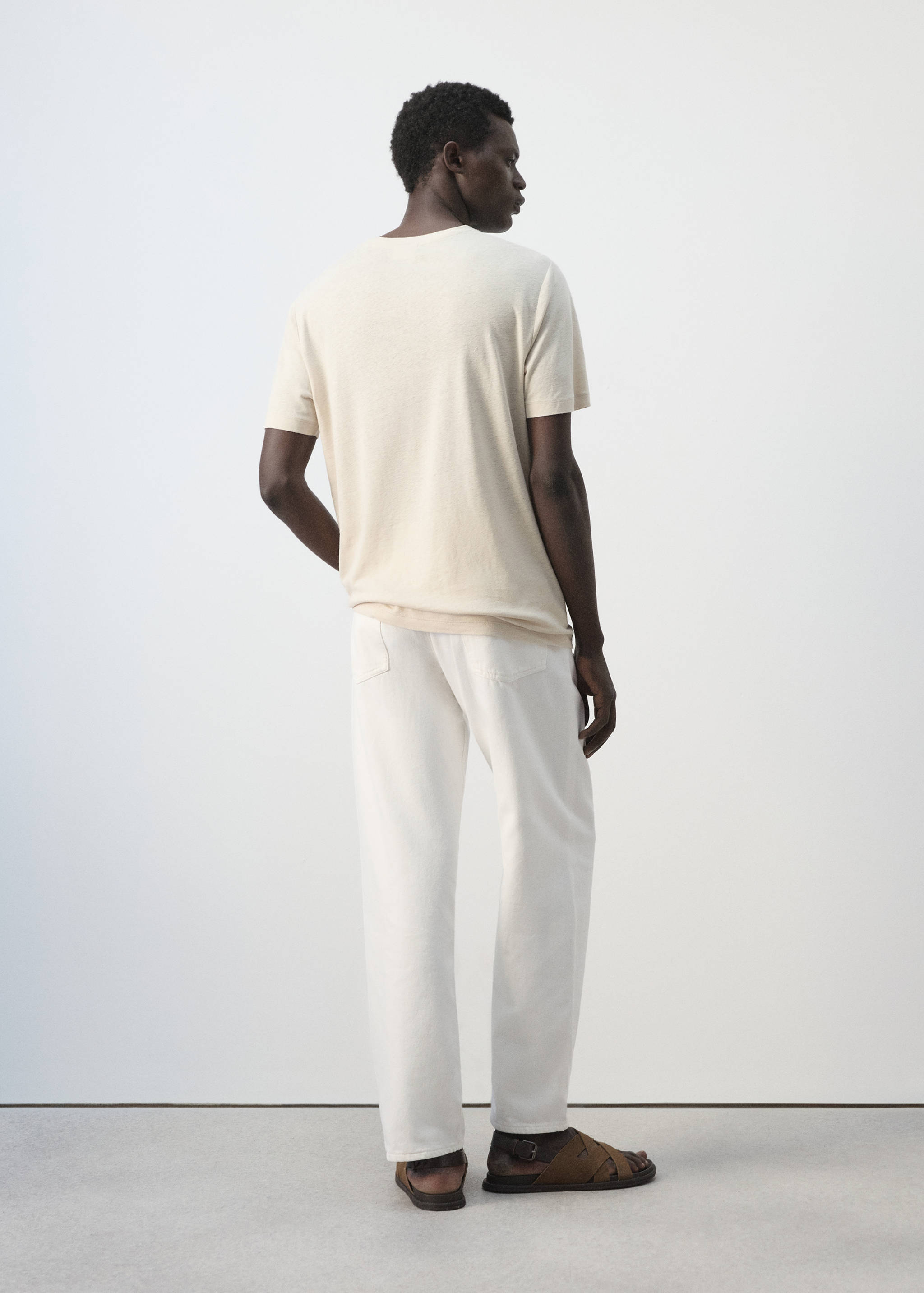 Knitted linen T-shirt - Reverse of the article