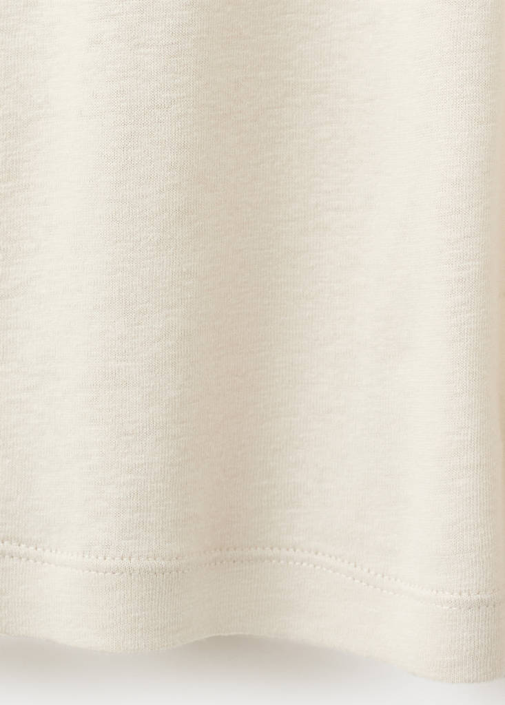 Linen blend slim fit T-shirt — Ivory White