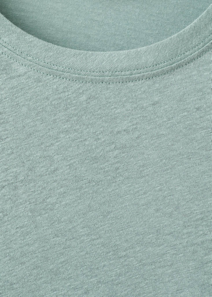 Linen blend slim fit T-shirt — Emerald Green