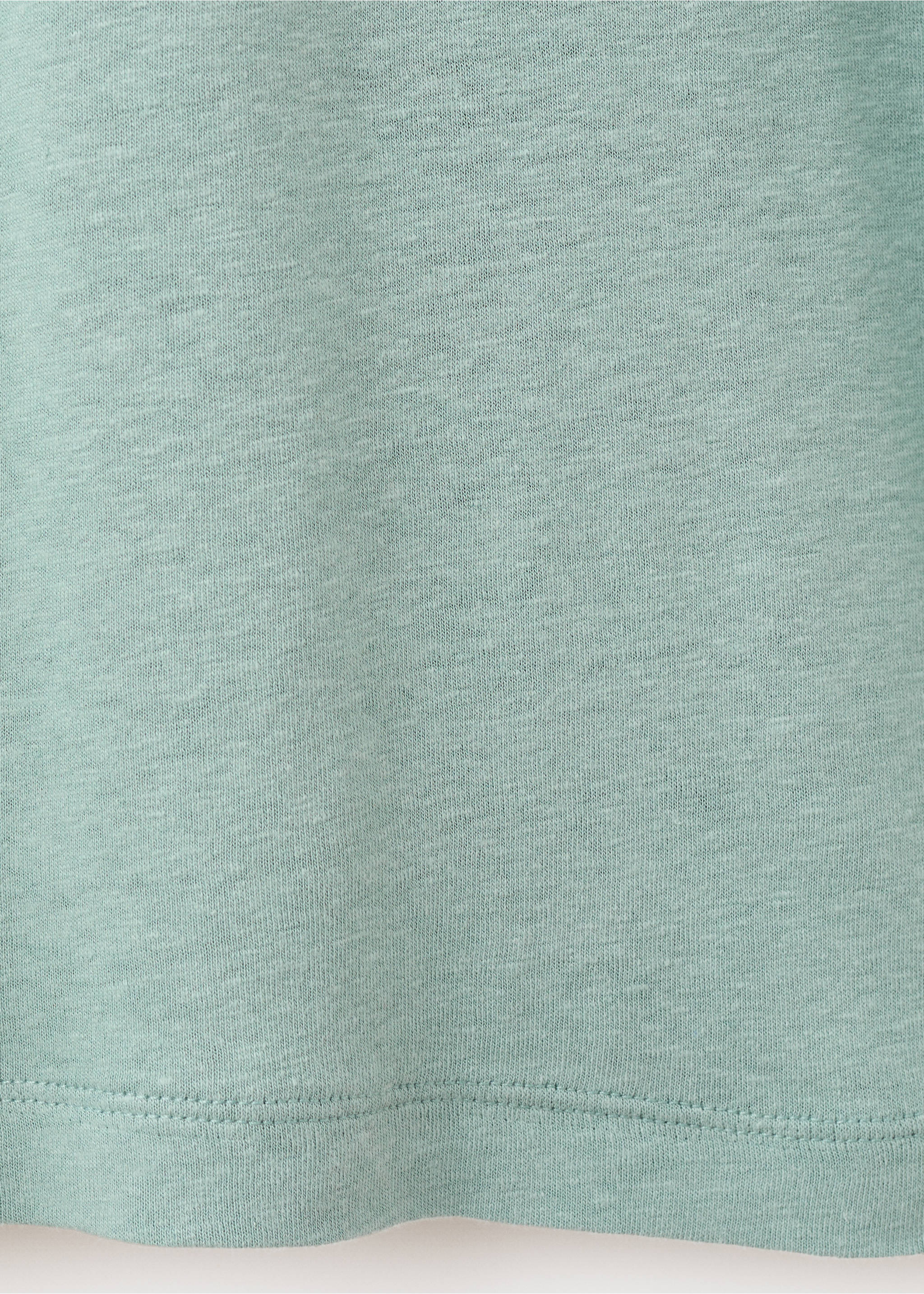 Camiseta punto lino - Detalle del artículo 0, Esmeralda. Ref: 37011435-00.