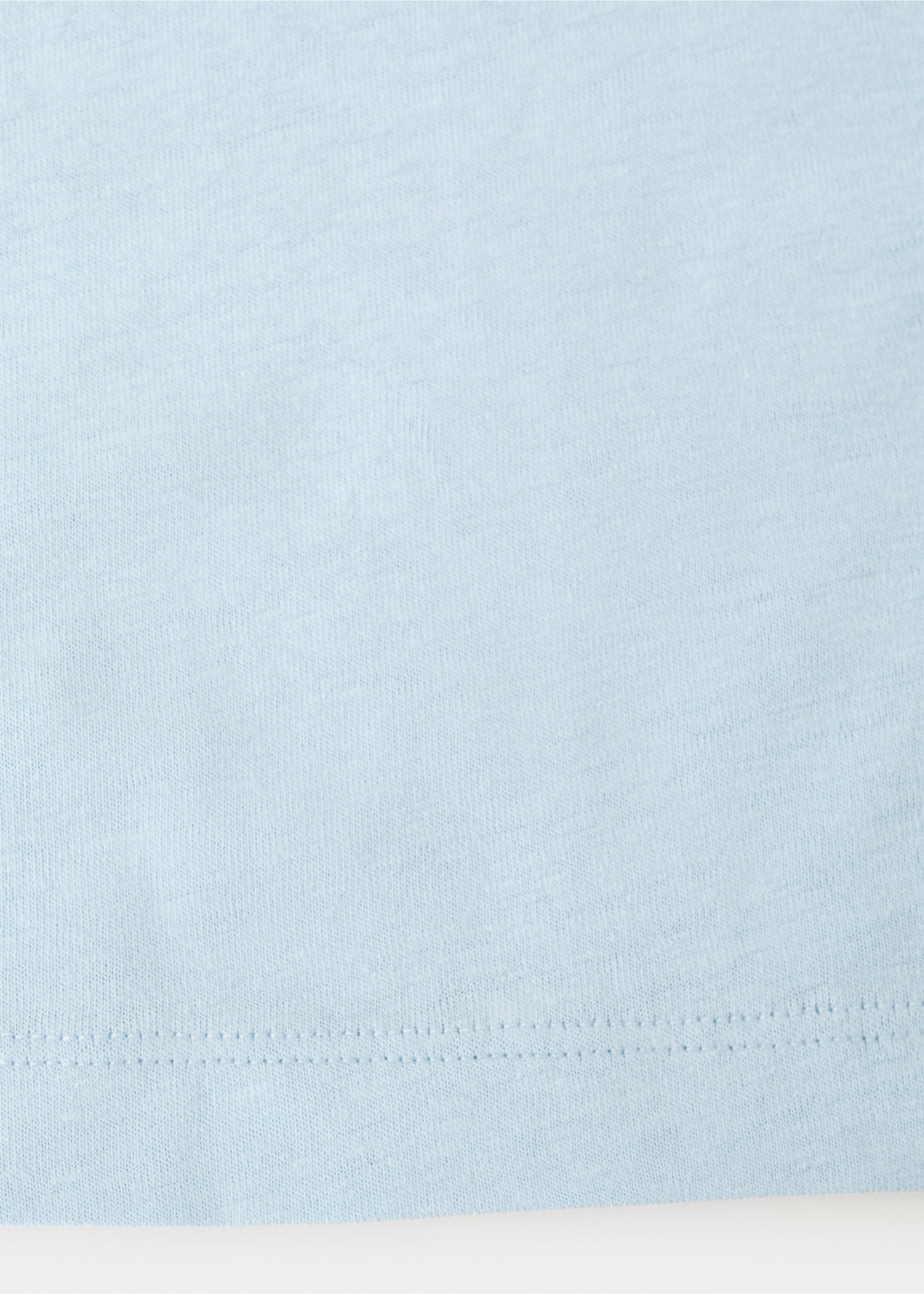 T-shirt maille lin - Détail de l'article 0, Bleu ciel. Ref: 37011435-00.