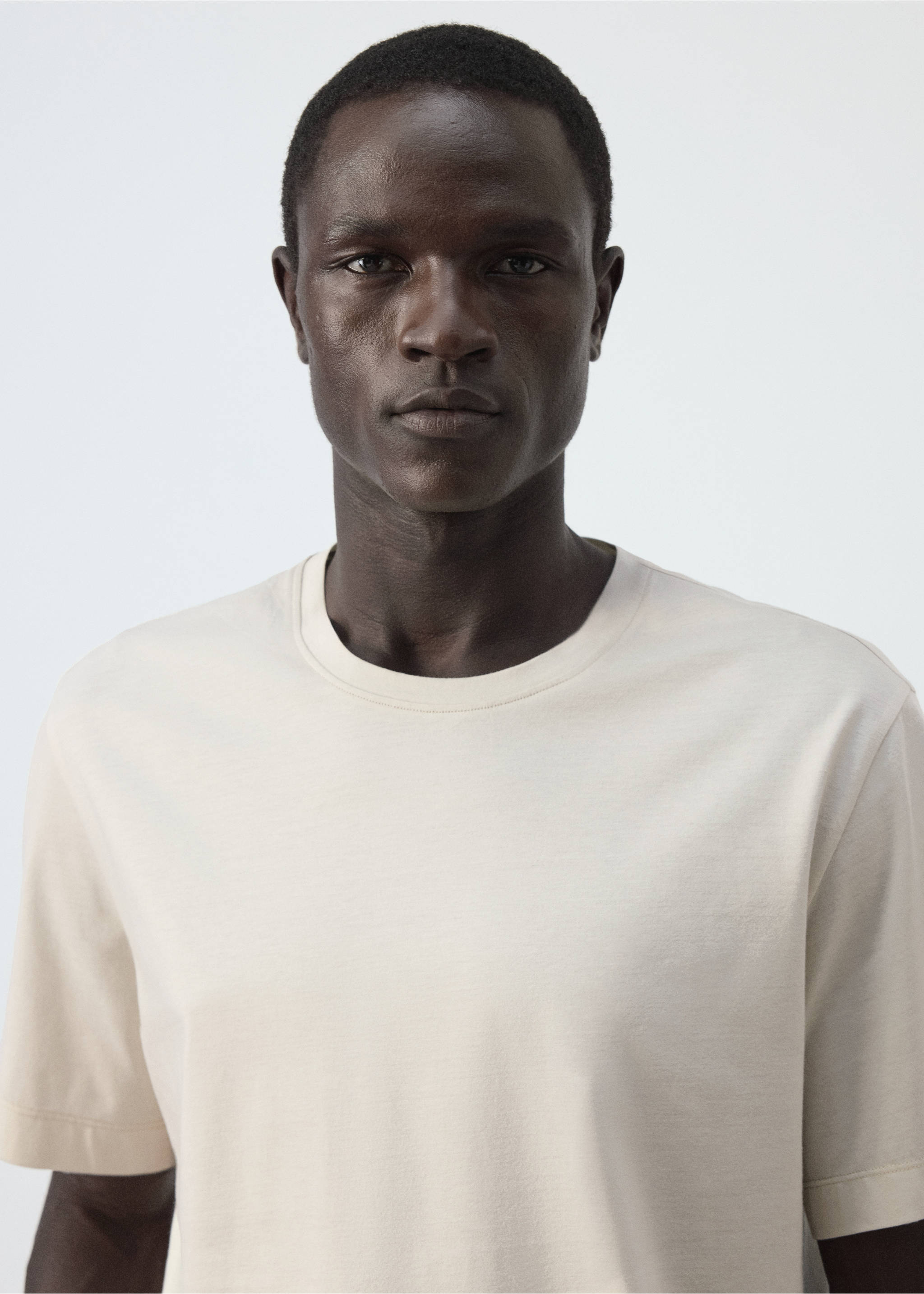 Regular fit T-shirt 190gsm - Details of the article 1, Light/Pastel Grey. Ref: 37011436-00.