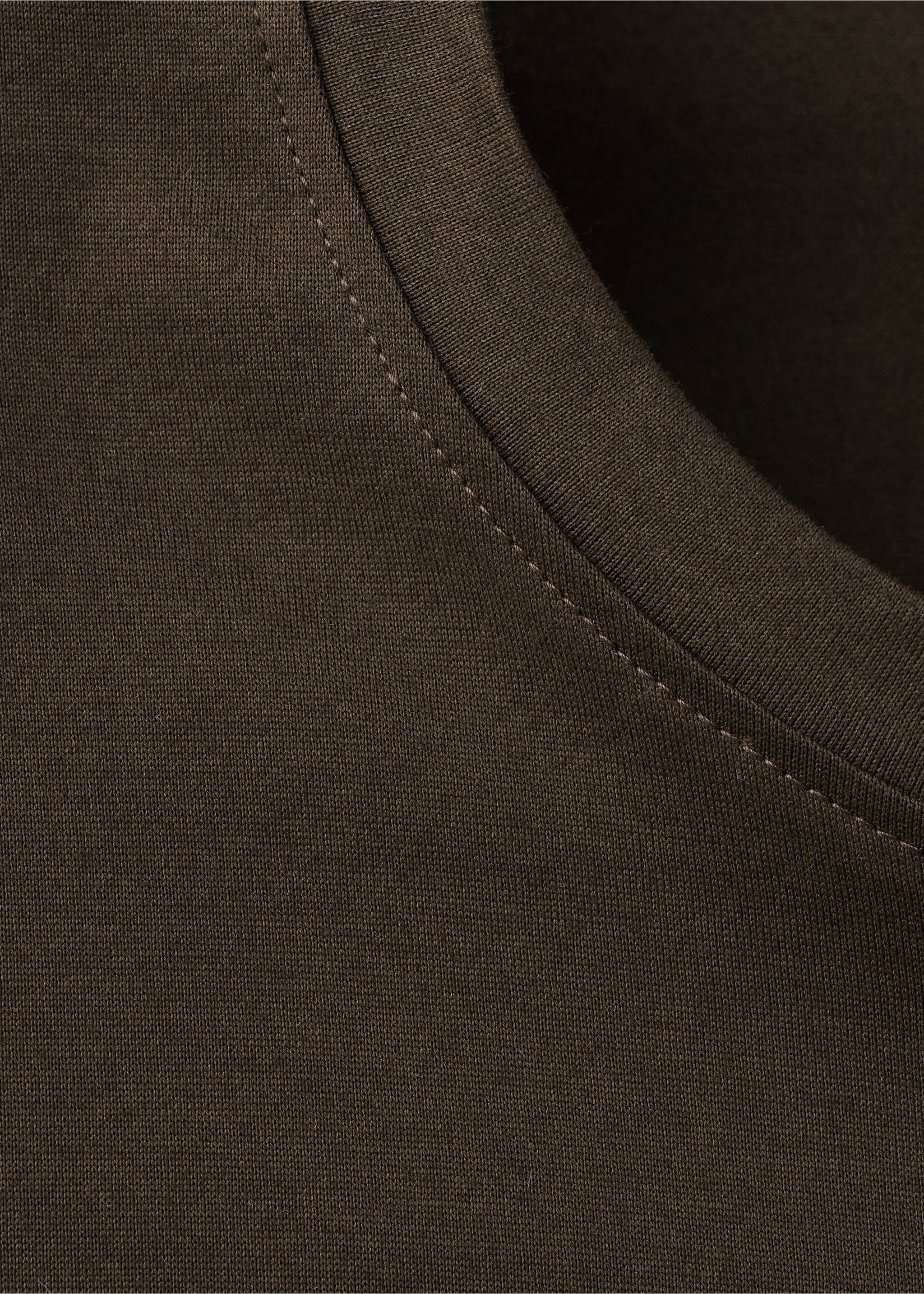 Regular fit t-shirt 190gsm - Details of the article 8, Brown. Ref: 37011436-00.