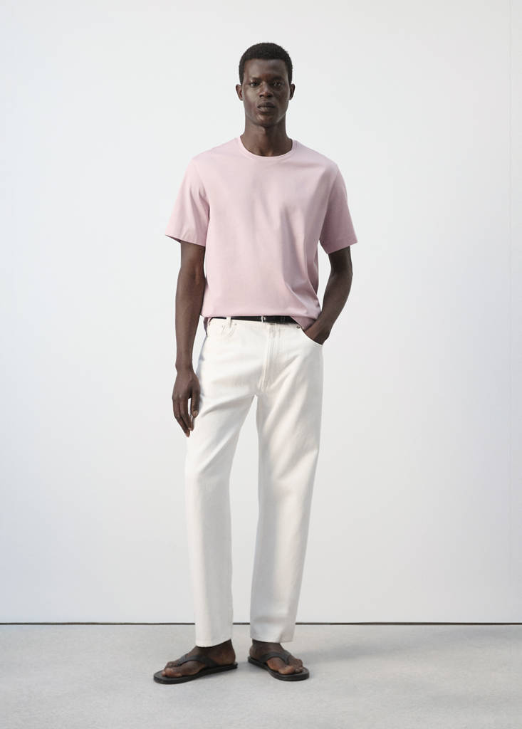 Regular fit T-shirt 190gsm — Pale Pink