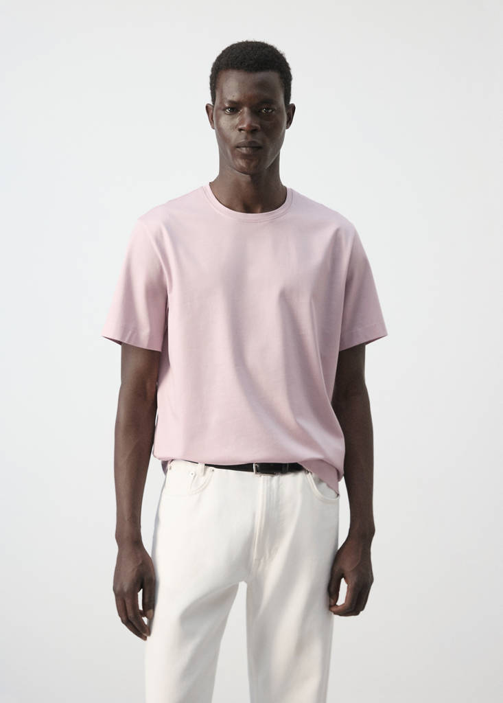 Regular fit T-shirt 190gsm — Pale Pink