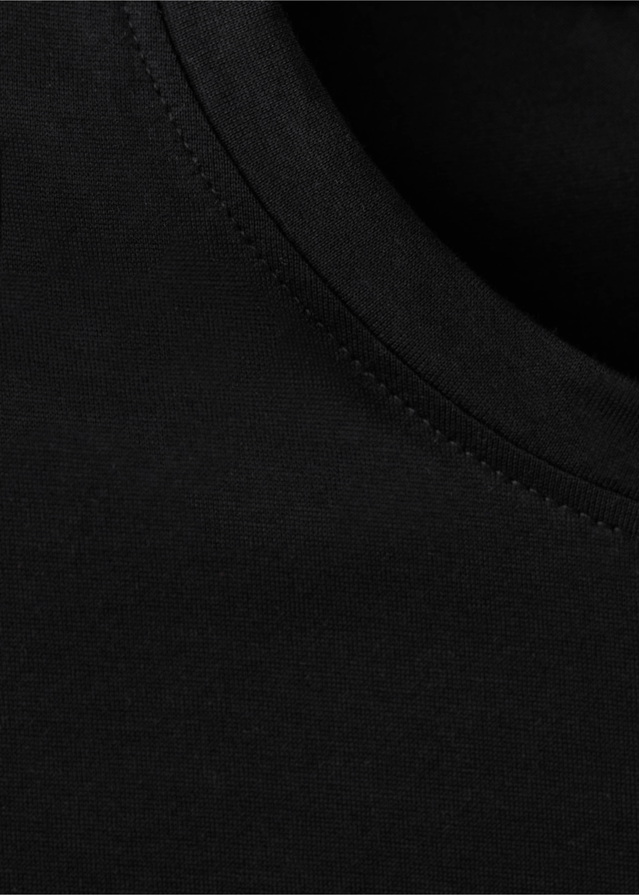 Regular fit T-shirt 190gsm - Details of the article 8, Black. Ref: 37011436-00.