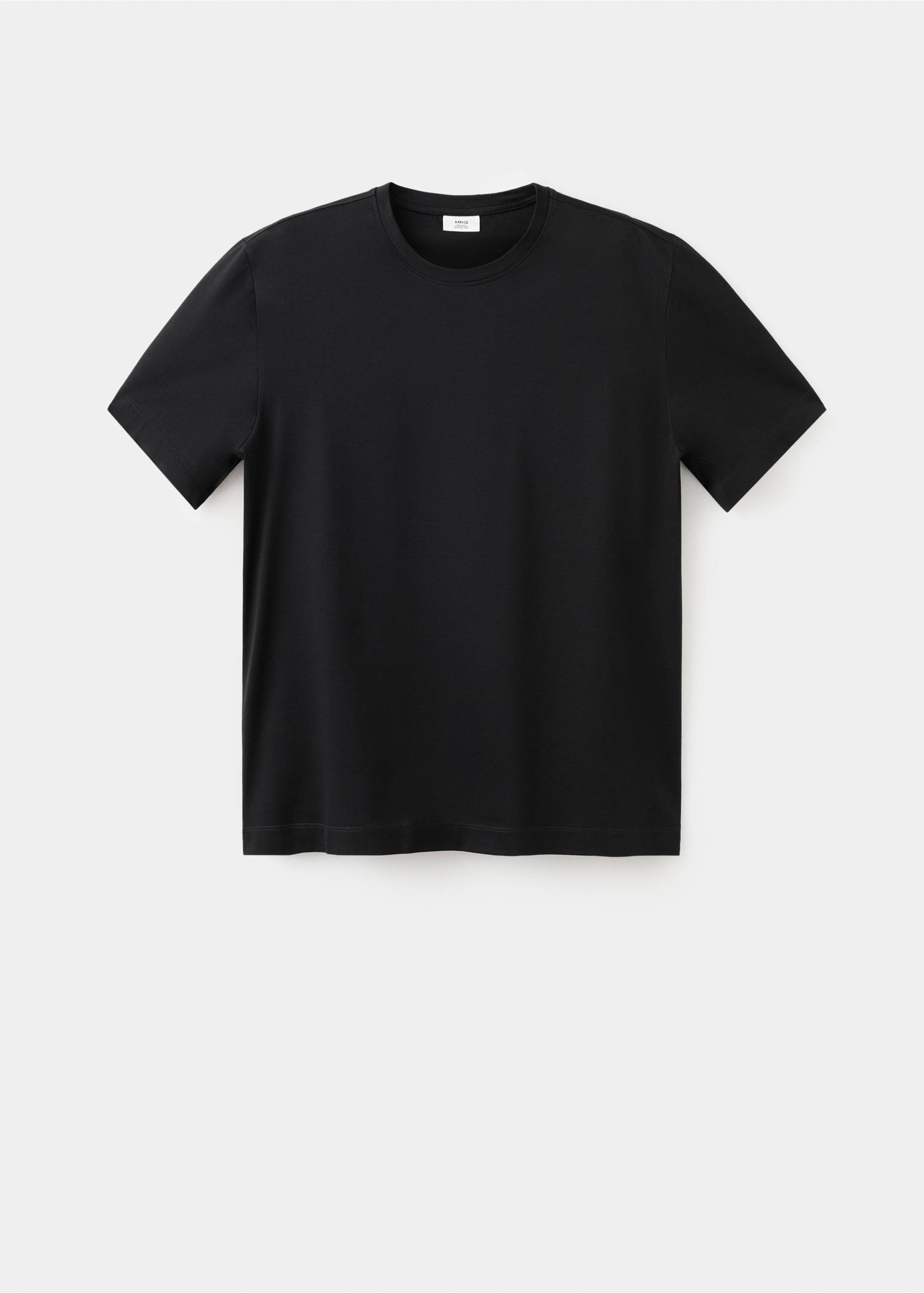 Regular fit T-shirt 190gsm - Article without model, Black. Ref: 37011436-00.