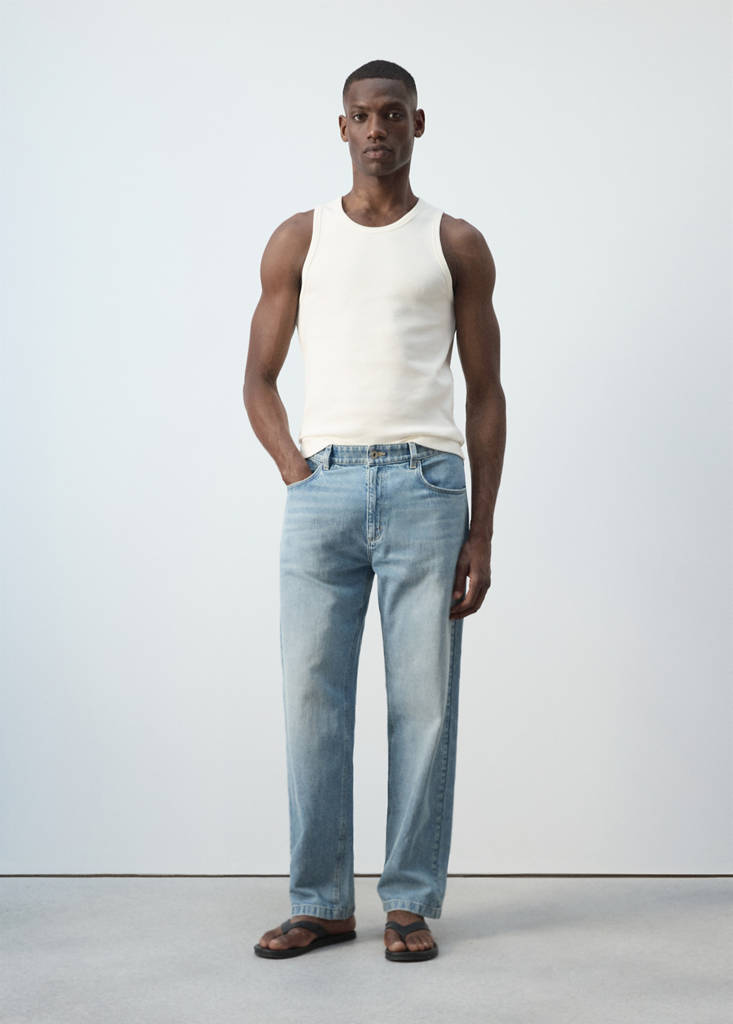 Slim-fit cotton tank top — Off White