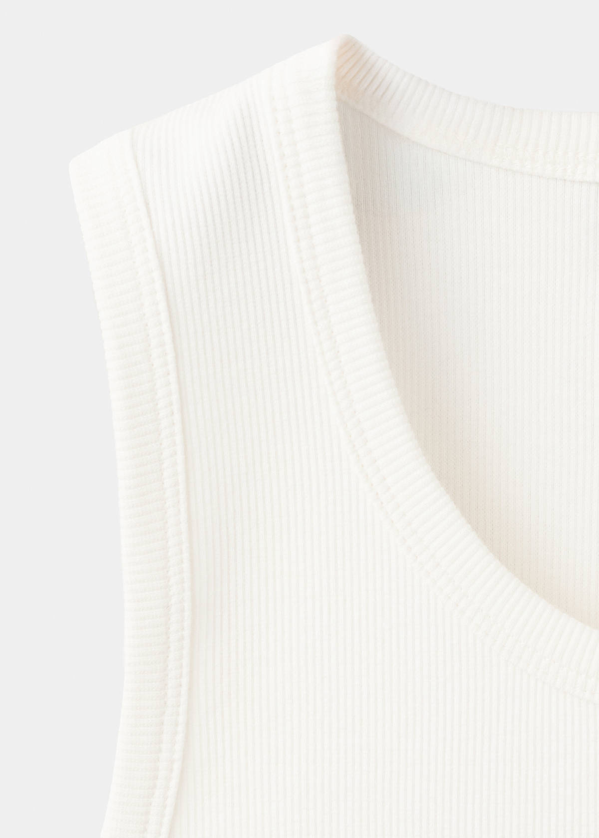 Slim-fit cotton tank top — Off White