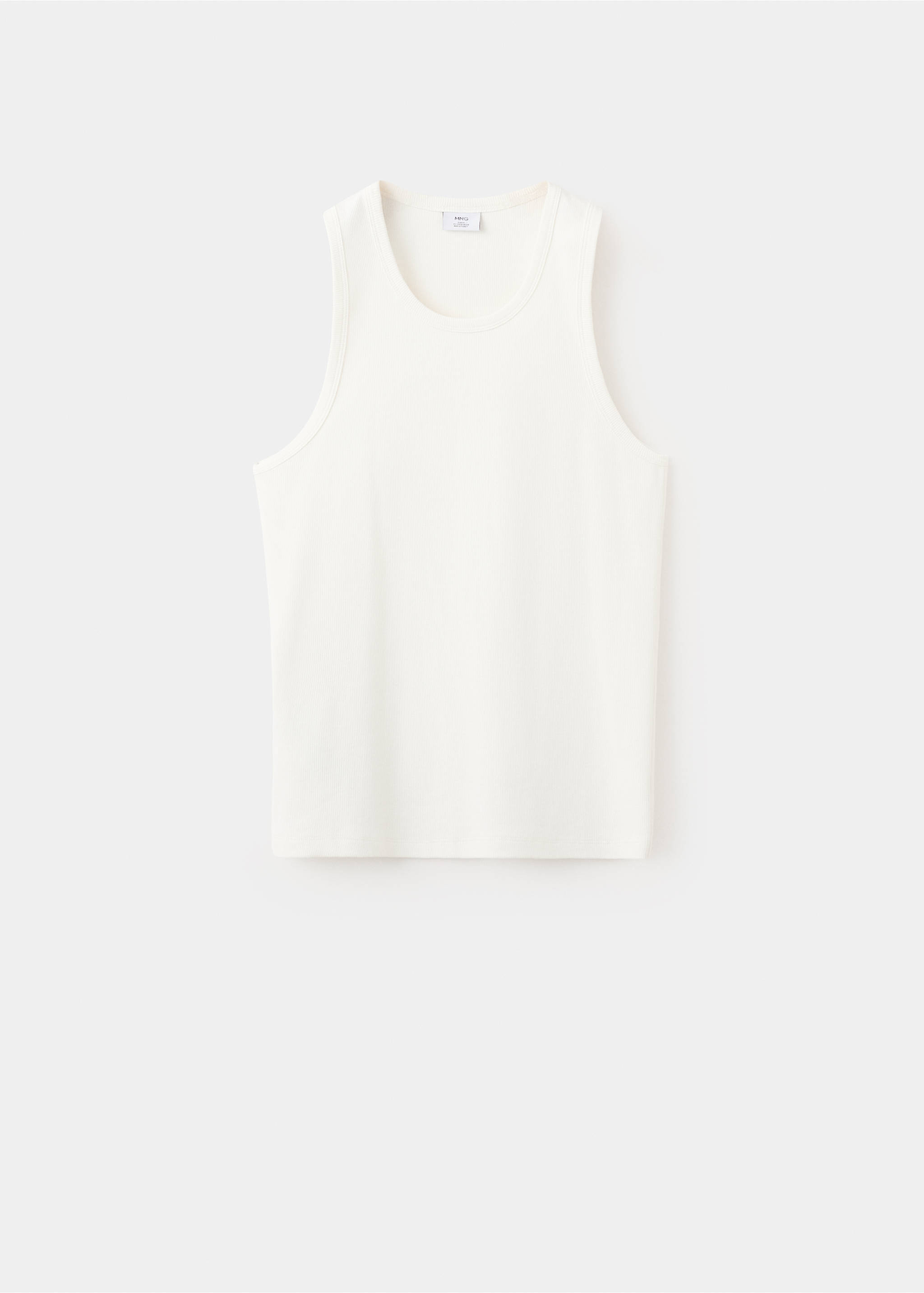 Samarreta slim fit cotó tirants - Article sense model, Blanc trencat. Ref: 37011438-00.