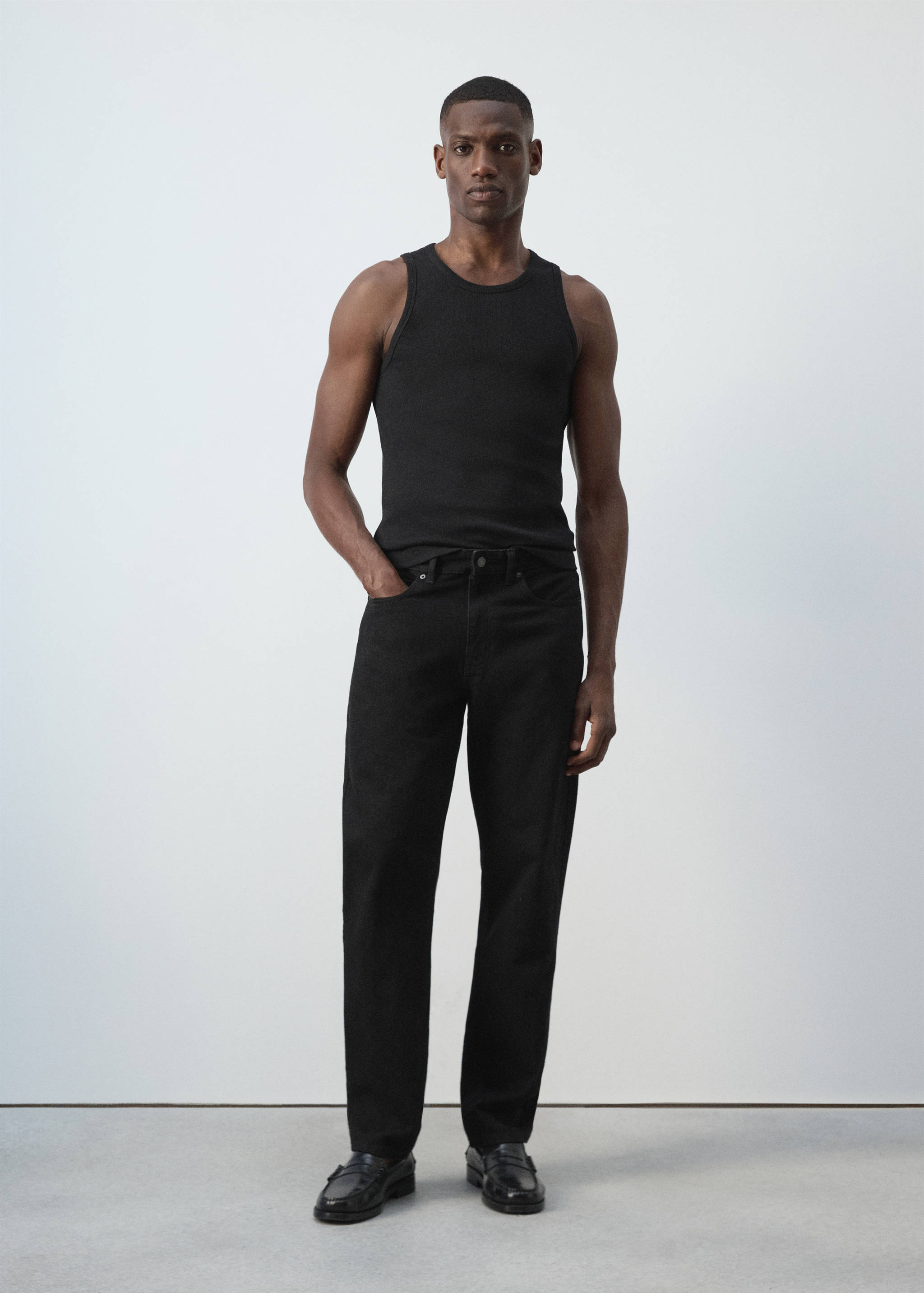 Samarreta slim fit cotó tirants - Pla general