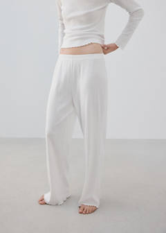 Two-piece openwork cotton pyjamas — White 5
