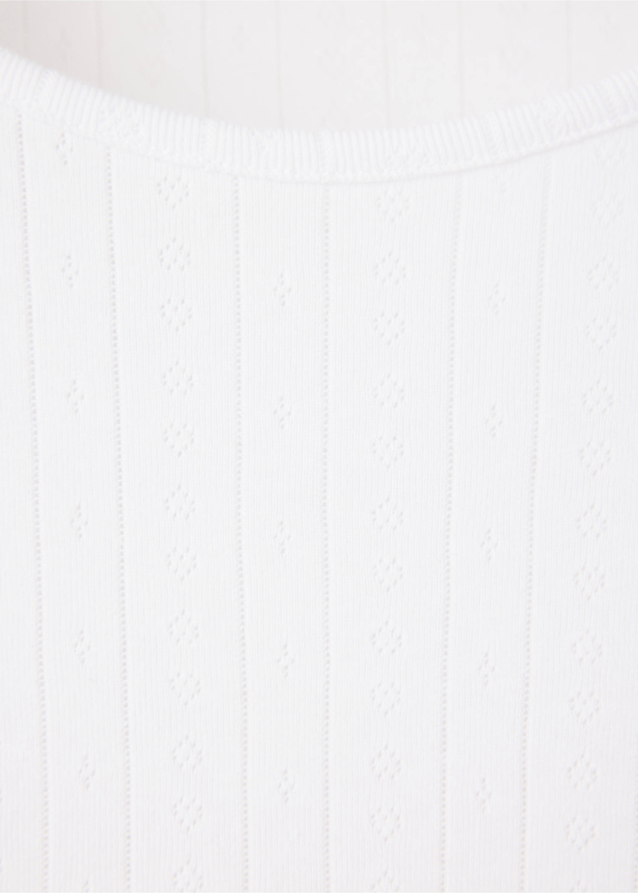 Pyjama deux pièces coton maille lâche - Détail de l'article 8, Blanc. Ref: 37011439-00.