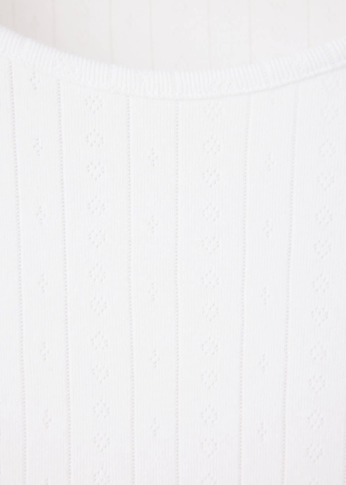 Two-piece openwork cotton pyjamas — White