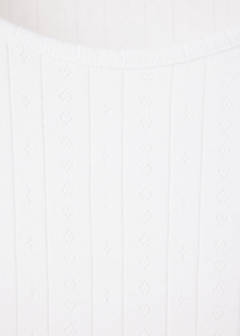 Two-piece openwork cotton pyjamas — White 7