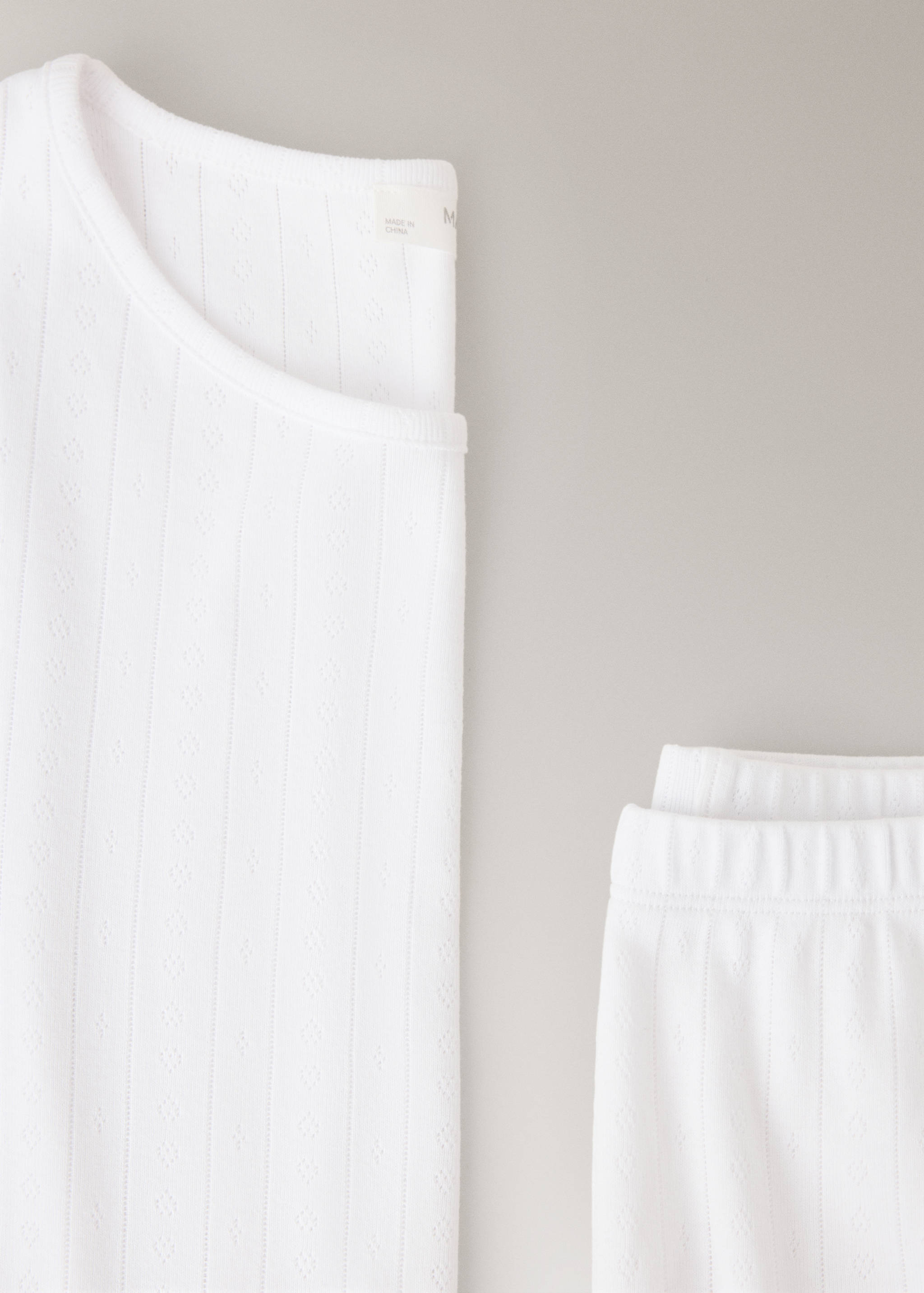 Pyjama deux pièces coton maille lâche - Détail de l'article 0