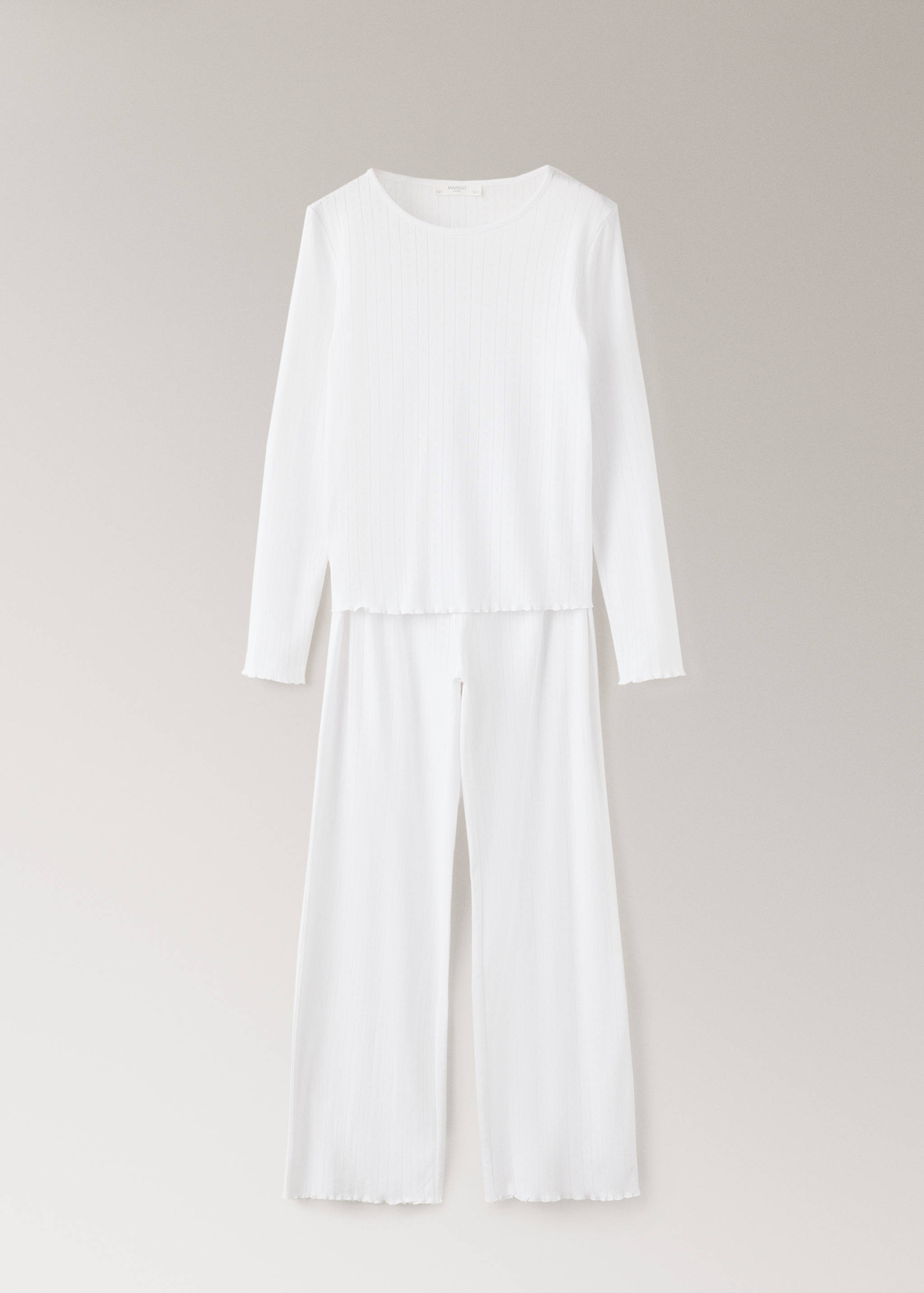 Pyjama deux pièces coton maille lâche - Article sans modèle