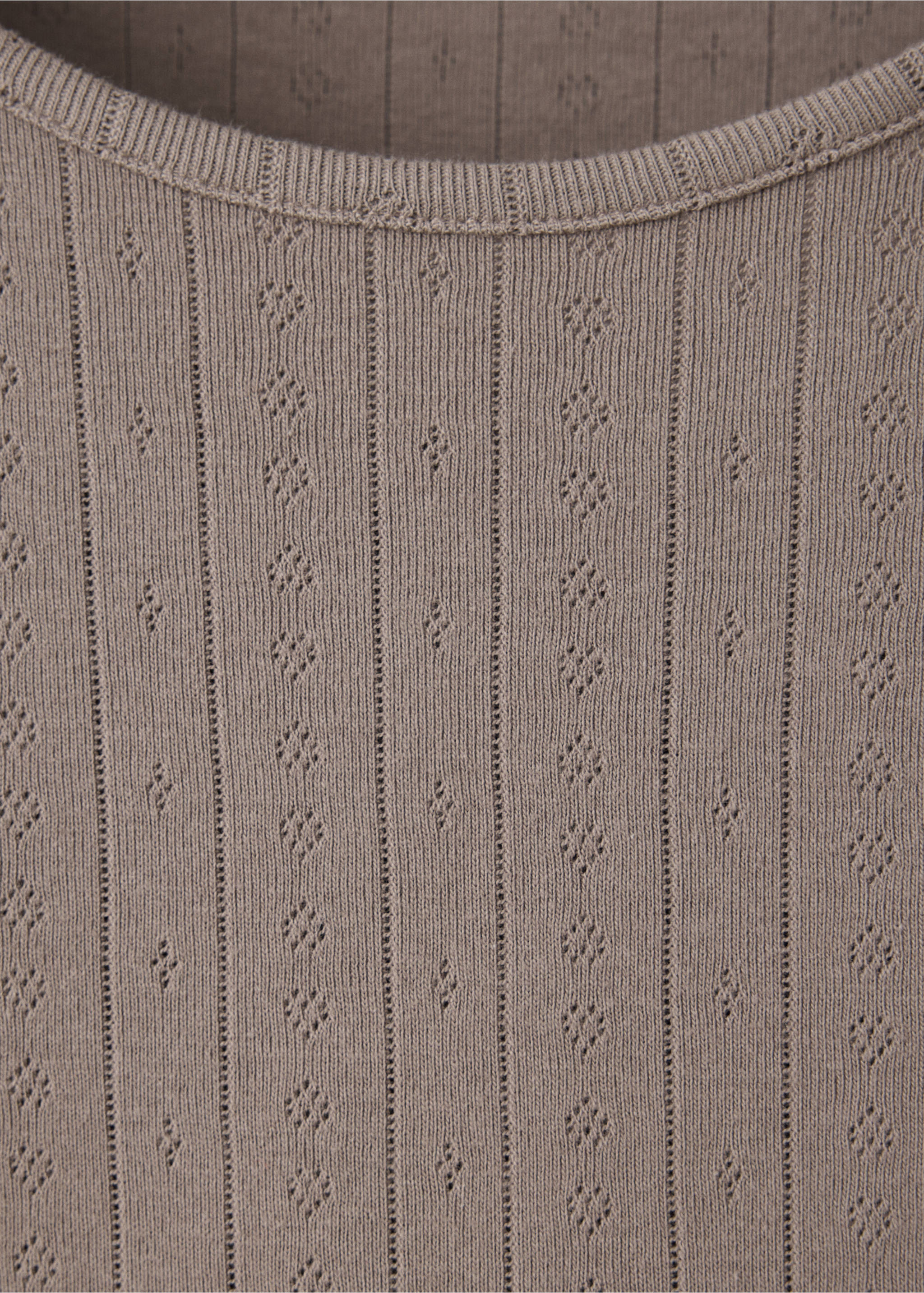 Pyjama deux pièces coton maille lâche - Détail de l'article 8, Marron moyen. Ref: 37011439-00.
