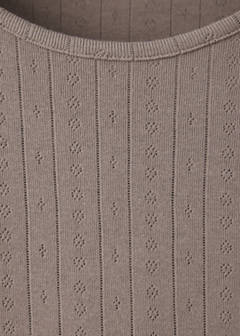 Two-piece openwork cotton pyjamas — Medium Brown 7