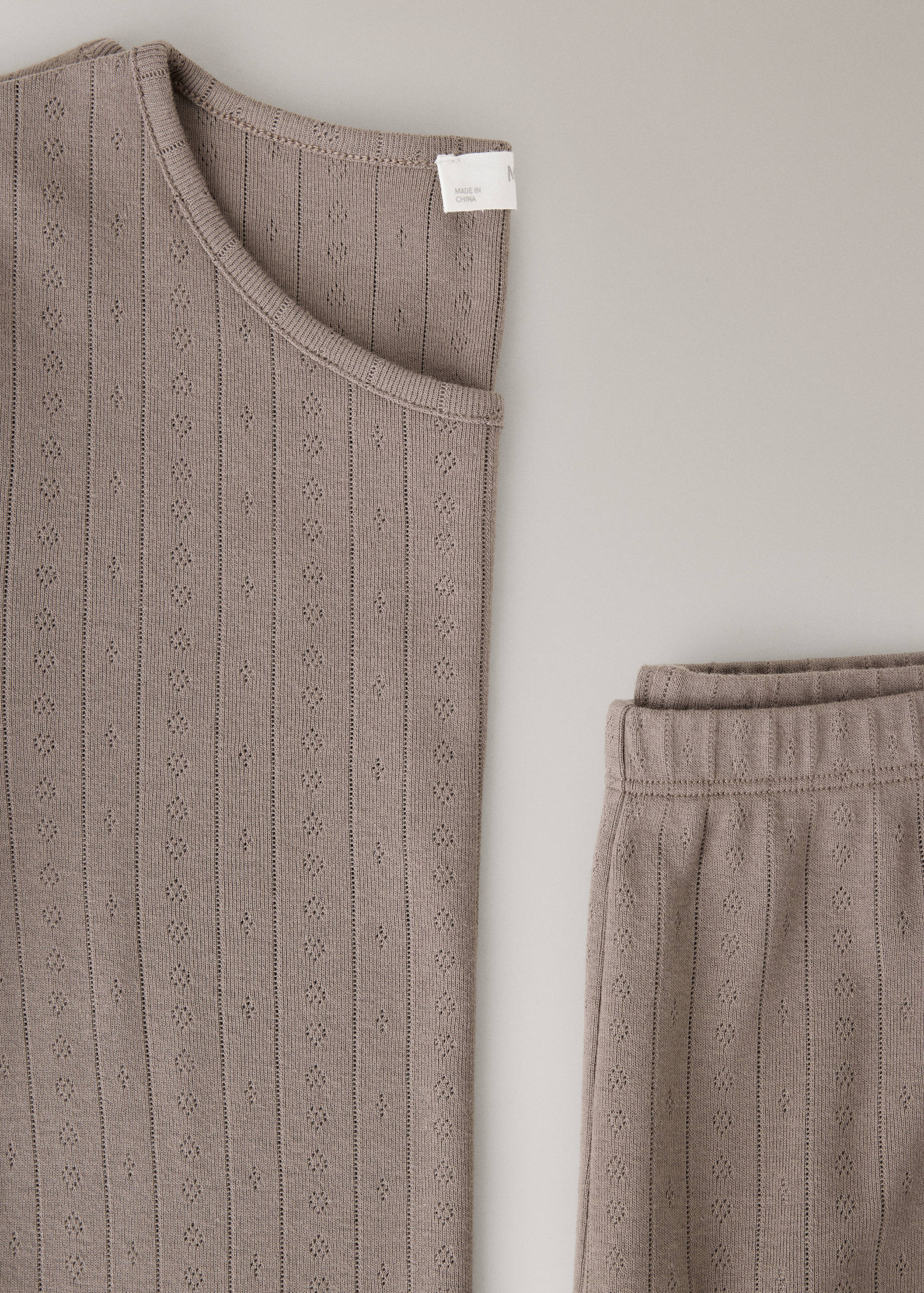 Pyjama deux pièces coton maille lâche - Détail de l'article 0