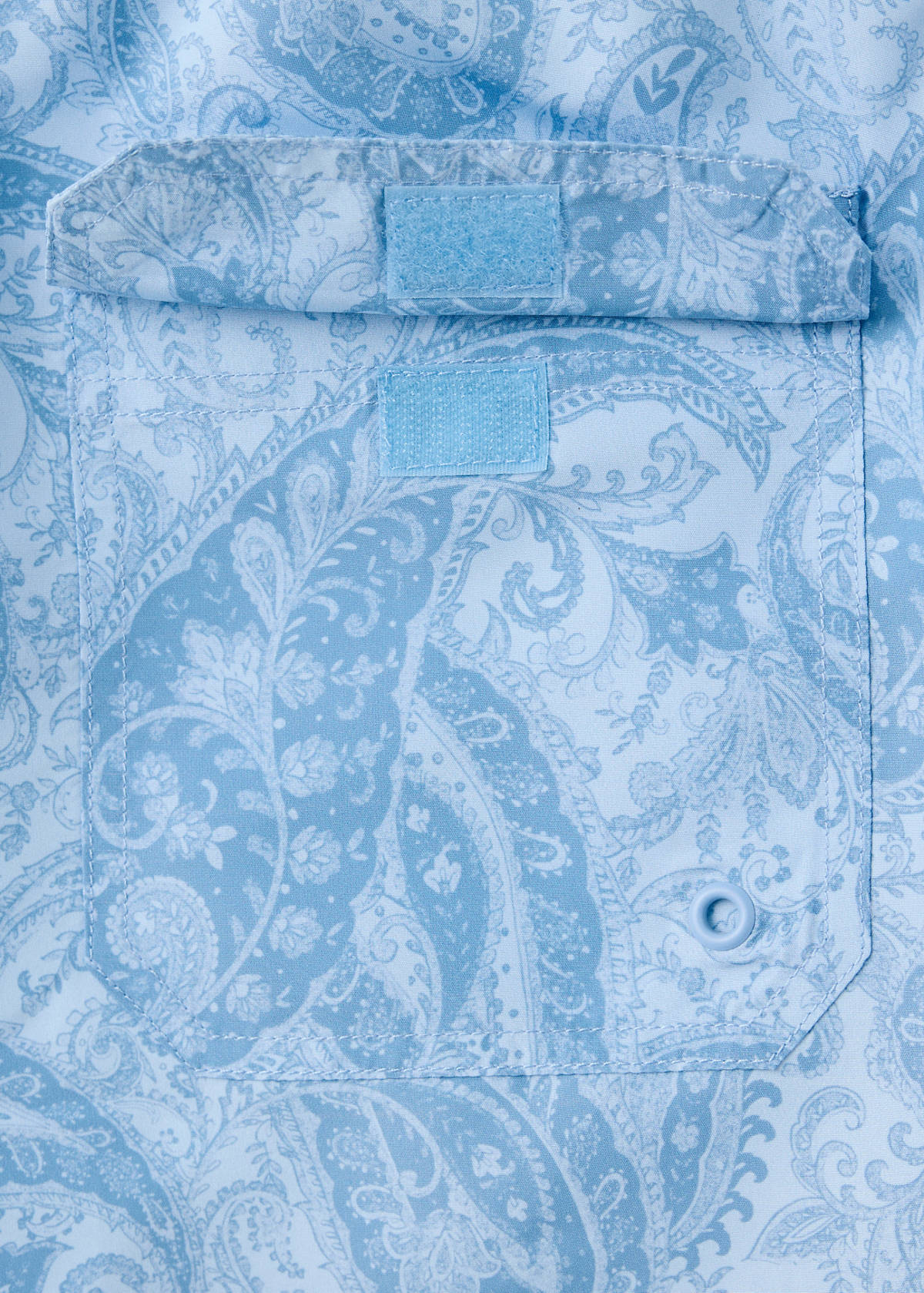 Printed drawstring swimming costume — Sky Blue