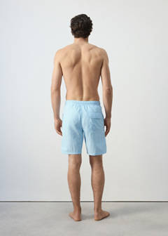 Basic drawstring swimsuit — Blue 3