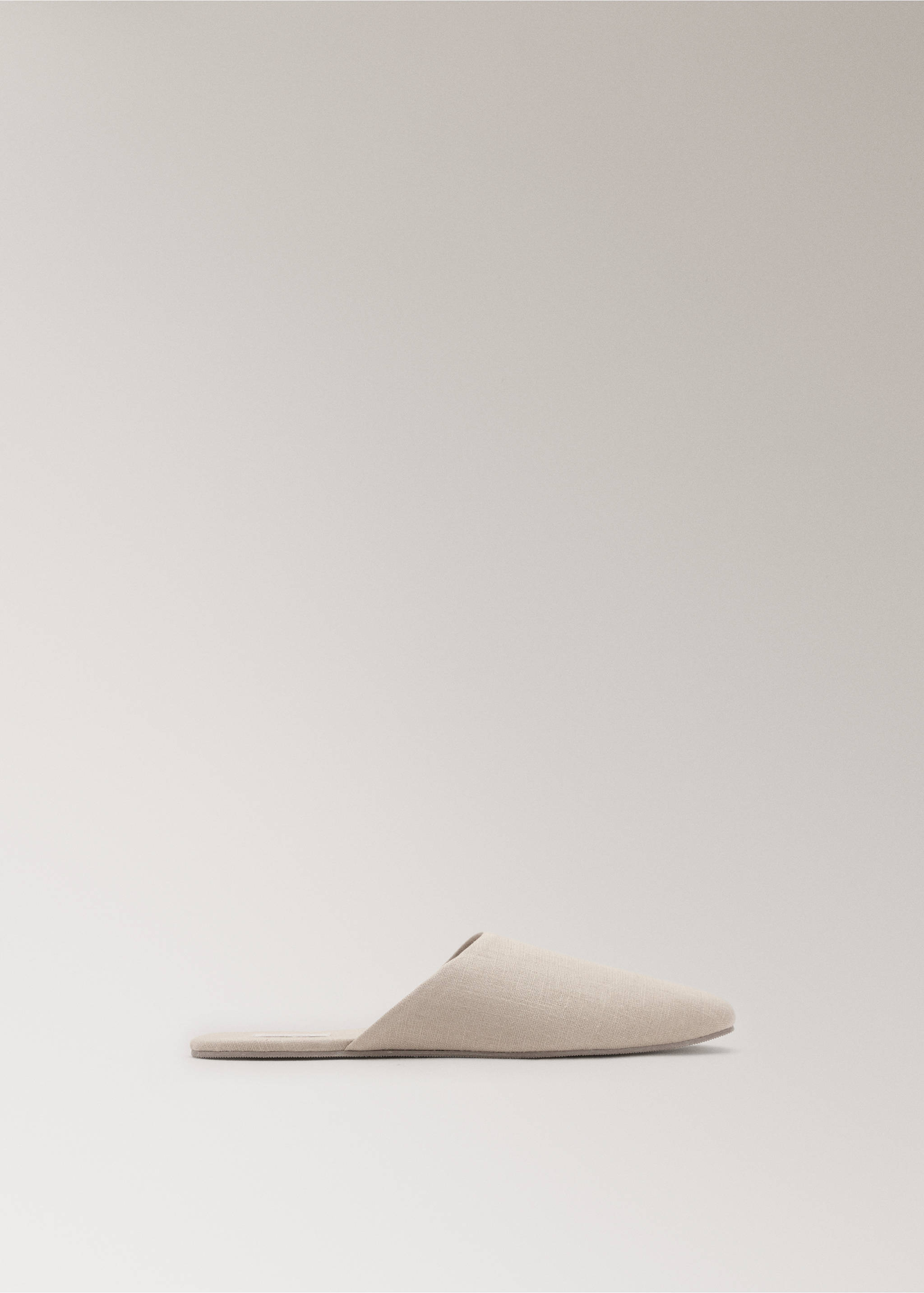 Chaussons ouverts à l’arrière en tissu naturel - Article sans modèle, Vert. Ref: 37011442-00.