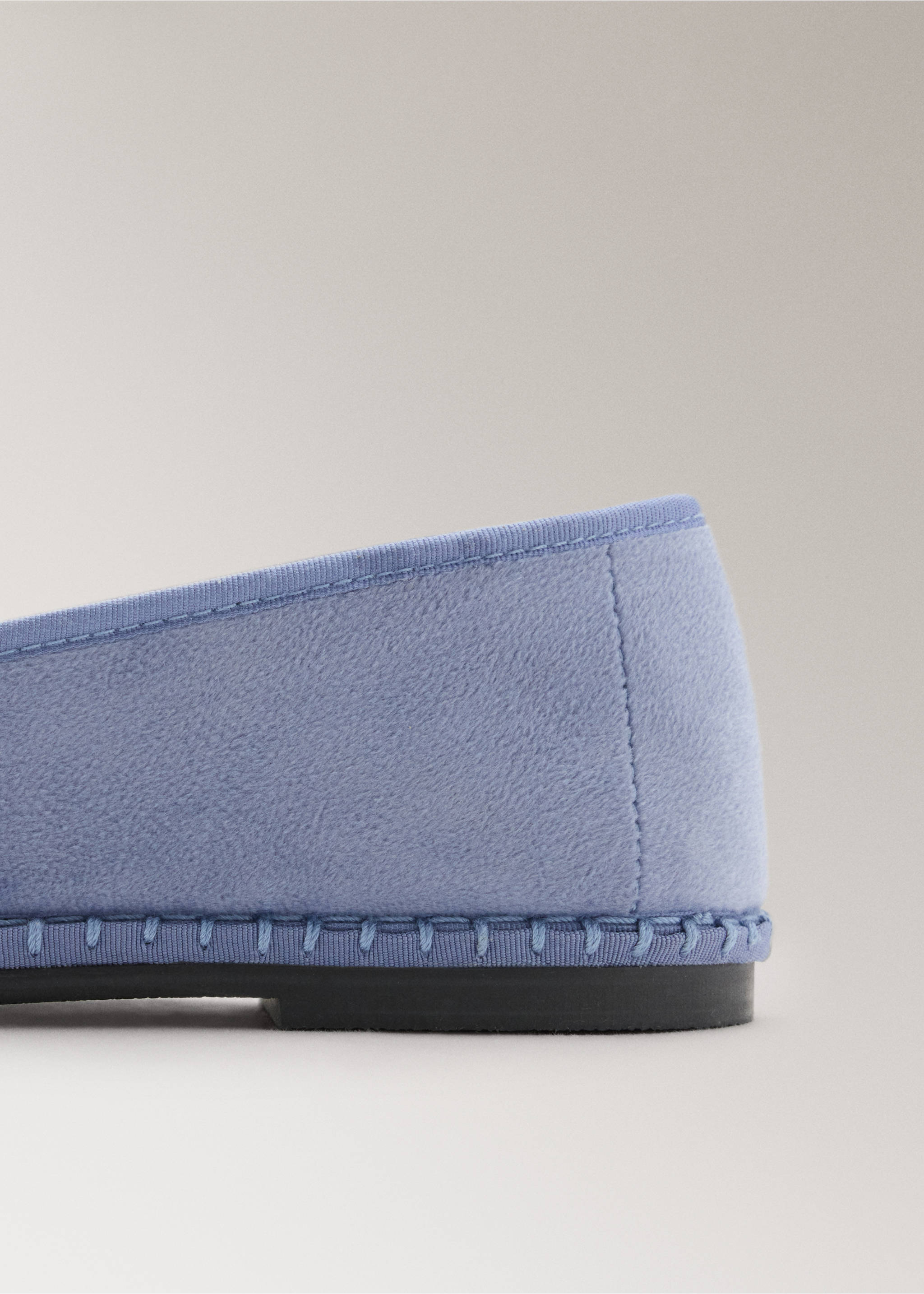 Velour shoes - Details of the article 1, Blue. Ref: 37011444-00.