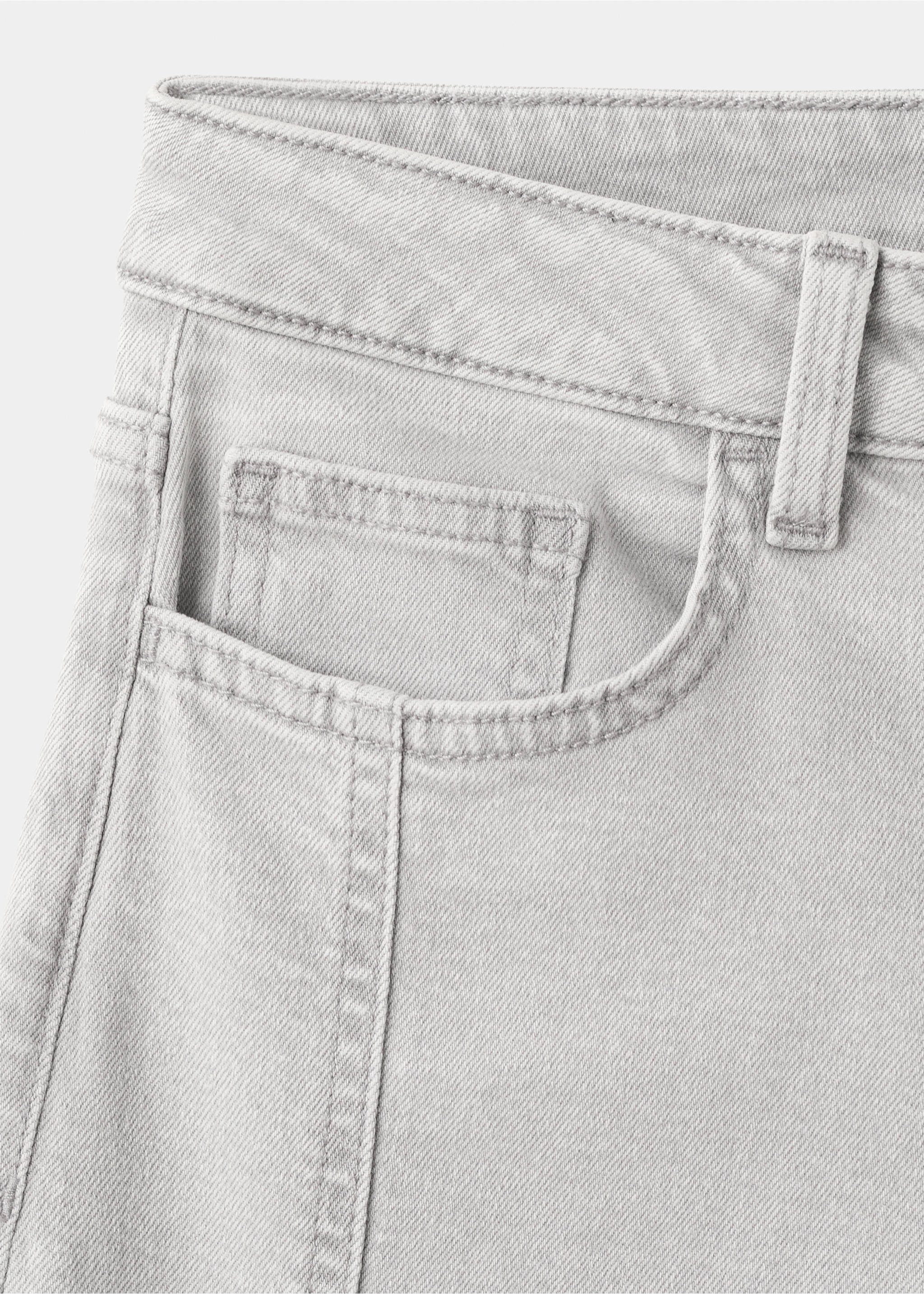 Jean low waist wide leg - Détail de l'article 8, Gris denim. Ref: 37011445-00.
