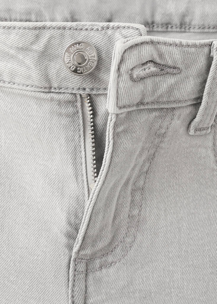 Wide-leg jeans with decorative stitching — Denim Grey