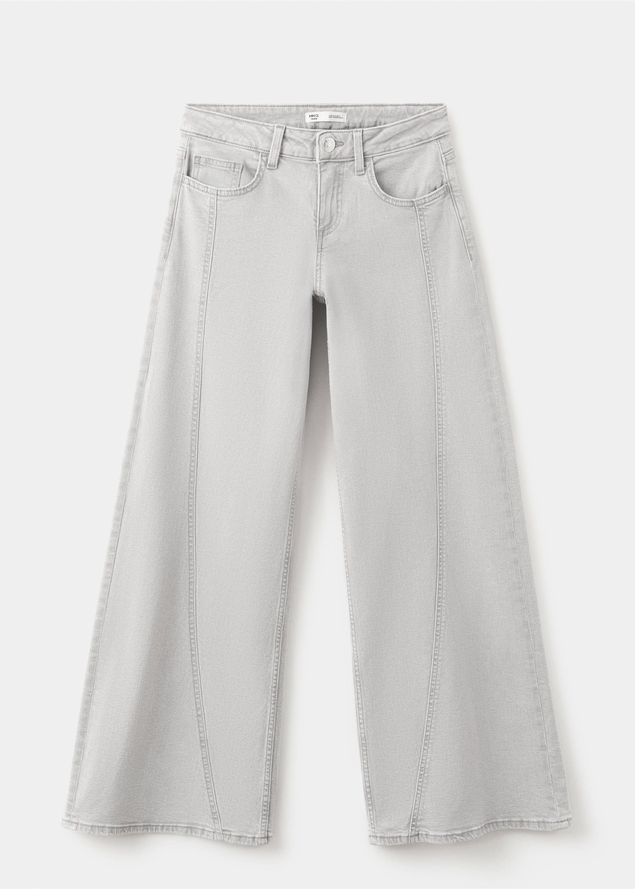 Jean low waist wide leg - Article sans modèle, Gris denim. Ref: 37011445-00.