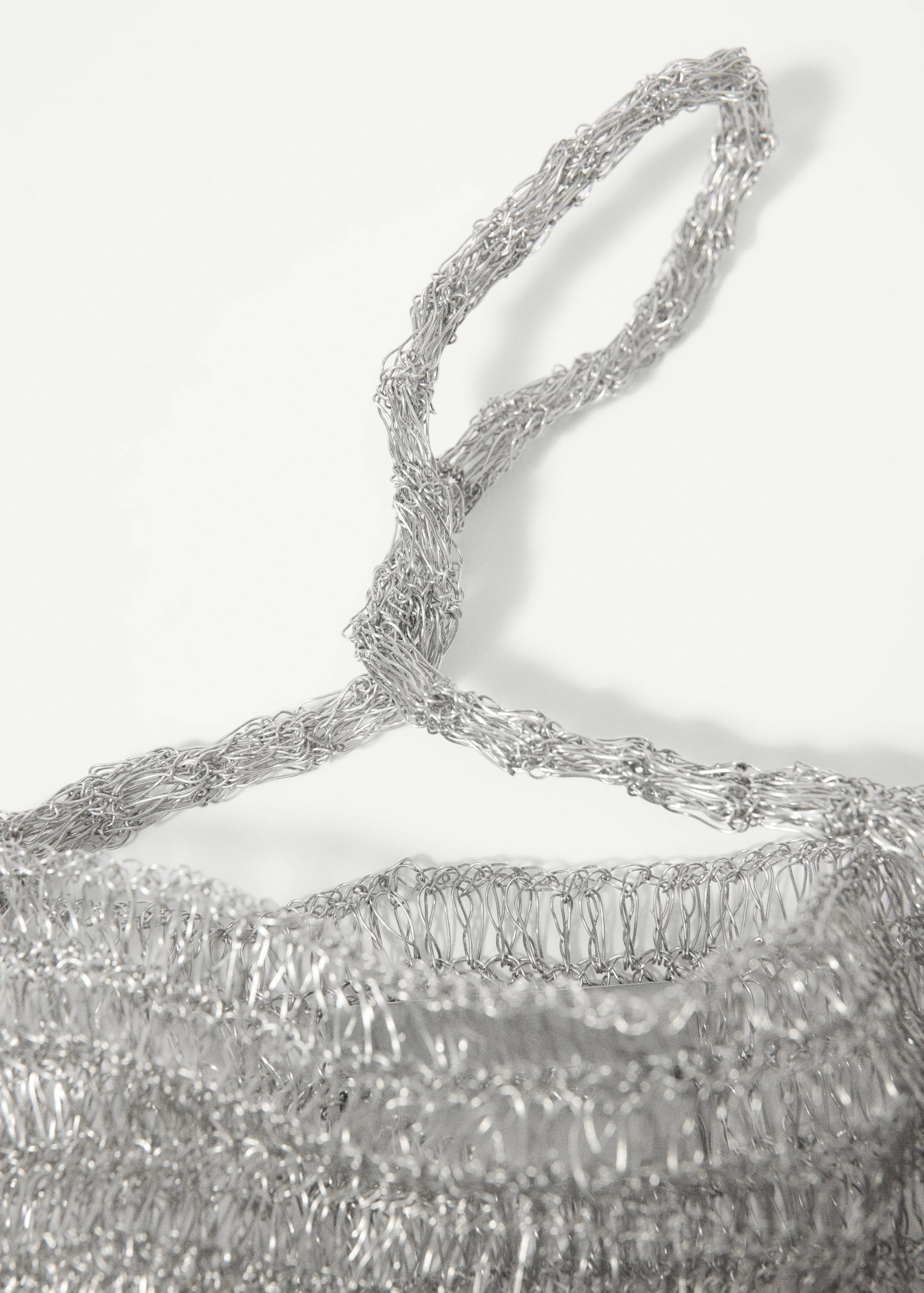 Metallic mesh shoulder bag - Details of the article 1