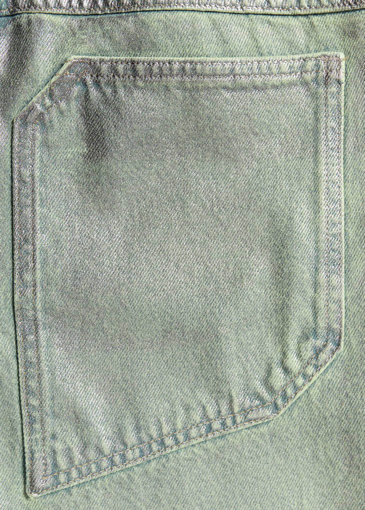 Straight foil jeans — Green