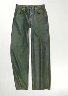 Straight foil jeans — Green 6