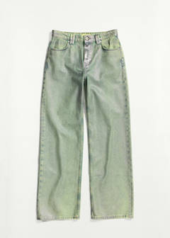 Straight foil jeans — Green 7