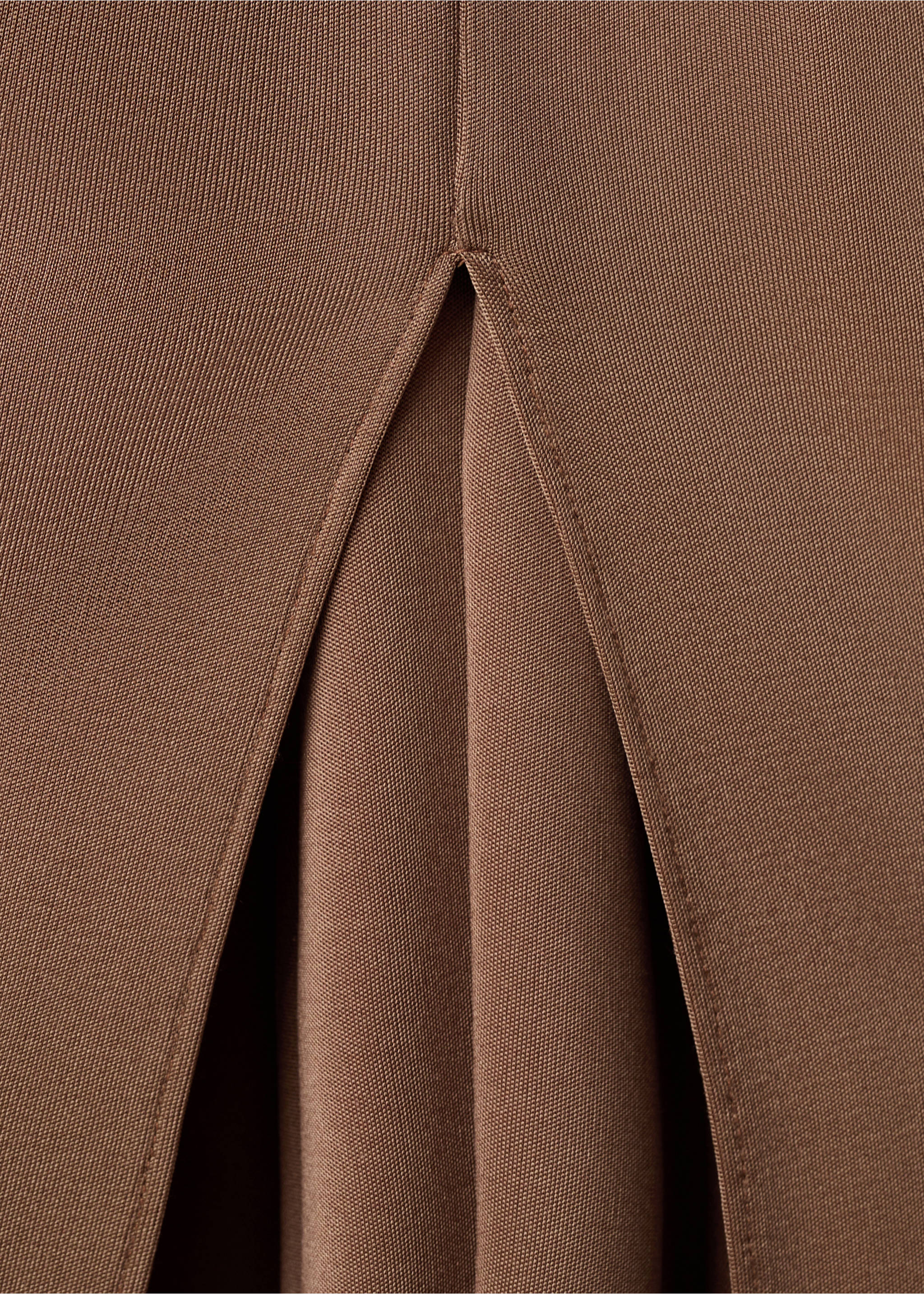 Draped open-back dress - Details of the article 0, Brown. Ref: 37011455-00.
