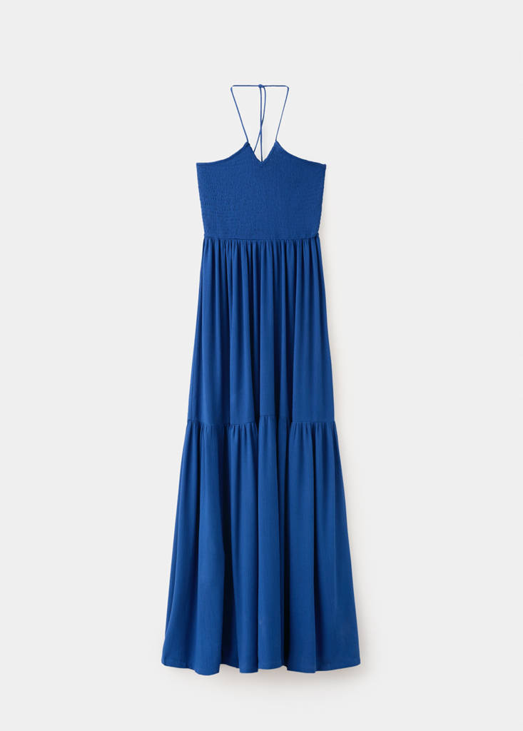 Halter panel dress — Vibrant blue