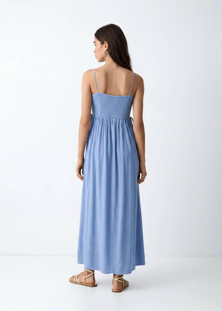 Long dress with bead detailing — Sky Blue