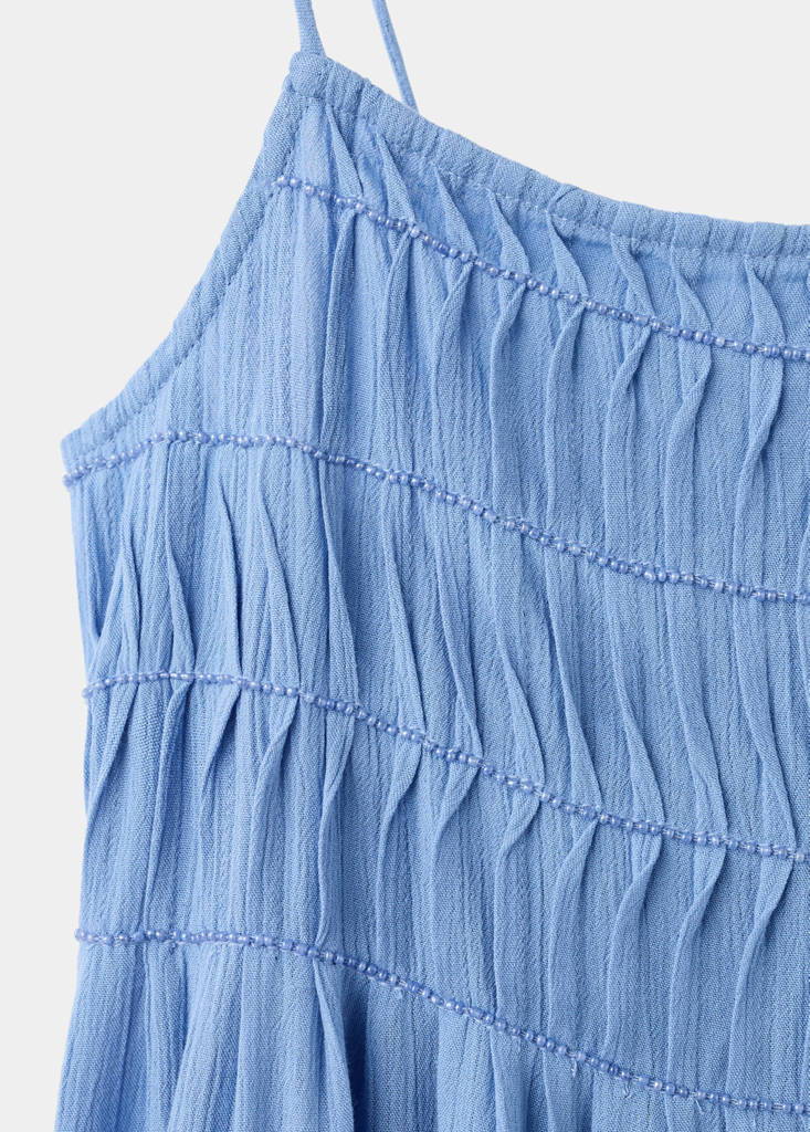 Long dress with bead detailing — Sky Blue