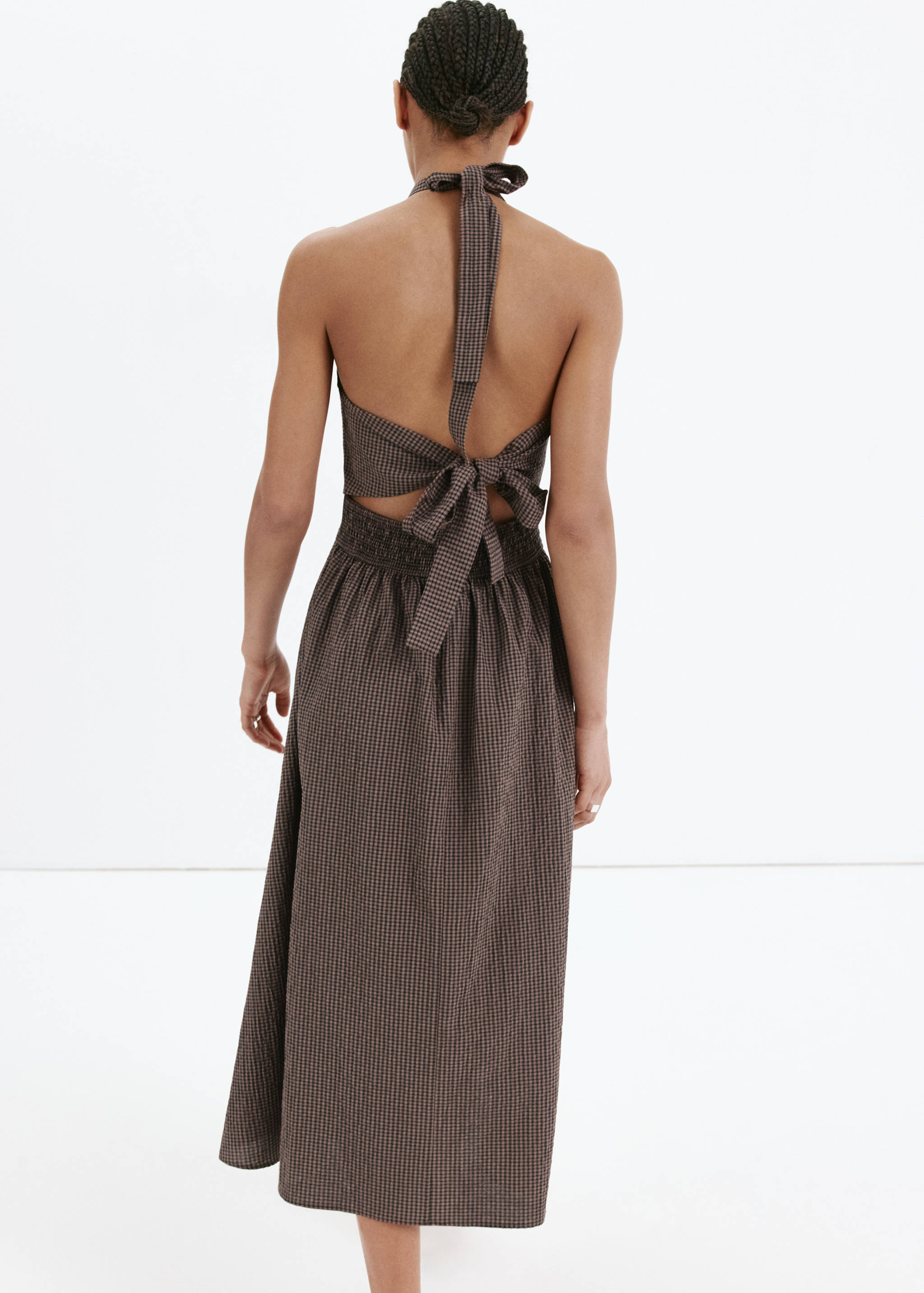 Gingham halter dress - Reverse of the article
